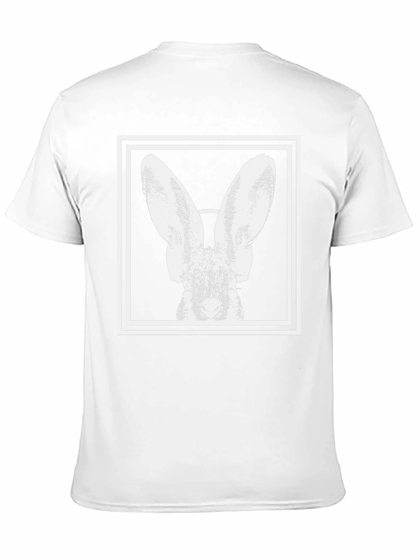 Rabbit Headphone Graphic Tee - Modern Black T-Shirt