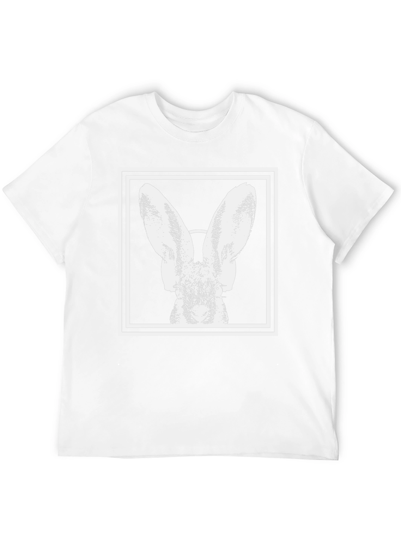 Rabbit Headphone Graphic Tee - Modern Black T-Shirt