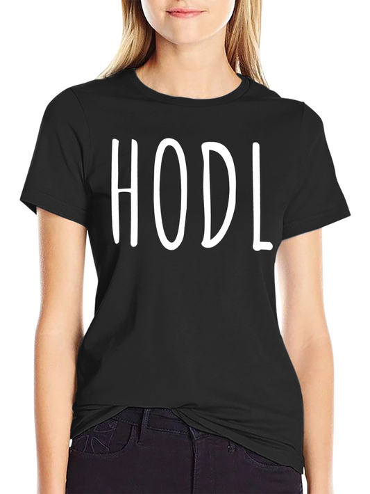 HODL Crypto T-Shirt - Black Cotton Short Sleeve Tee