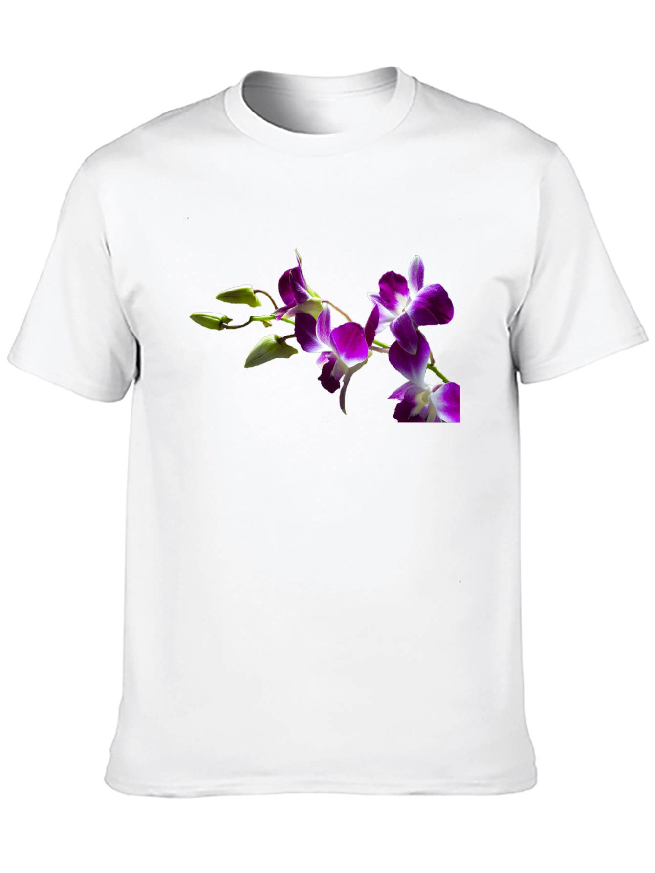 Floral Print Black Tee