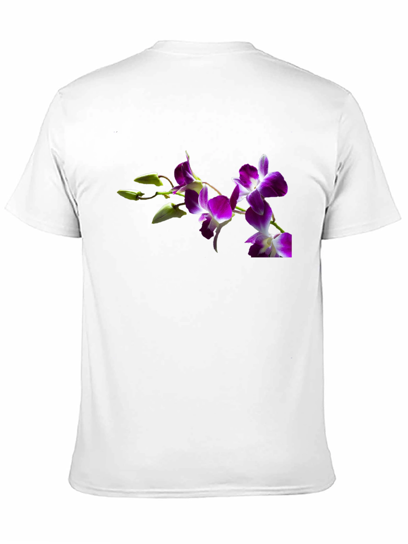 Floral Print Black Tee