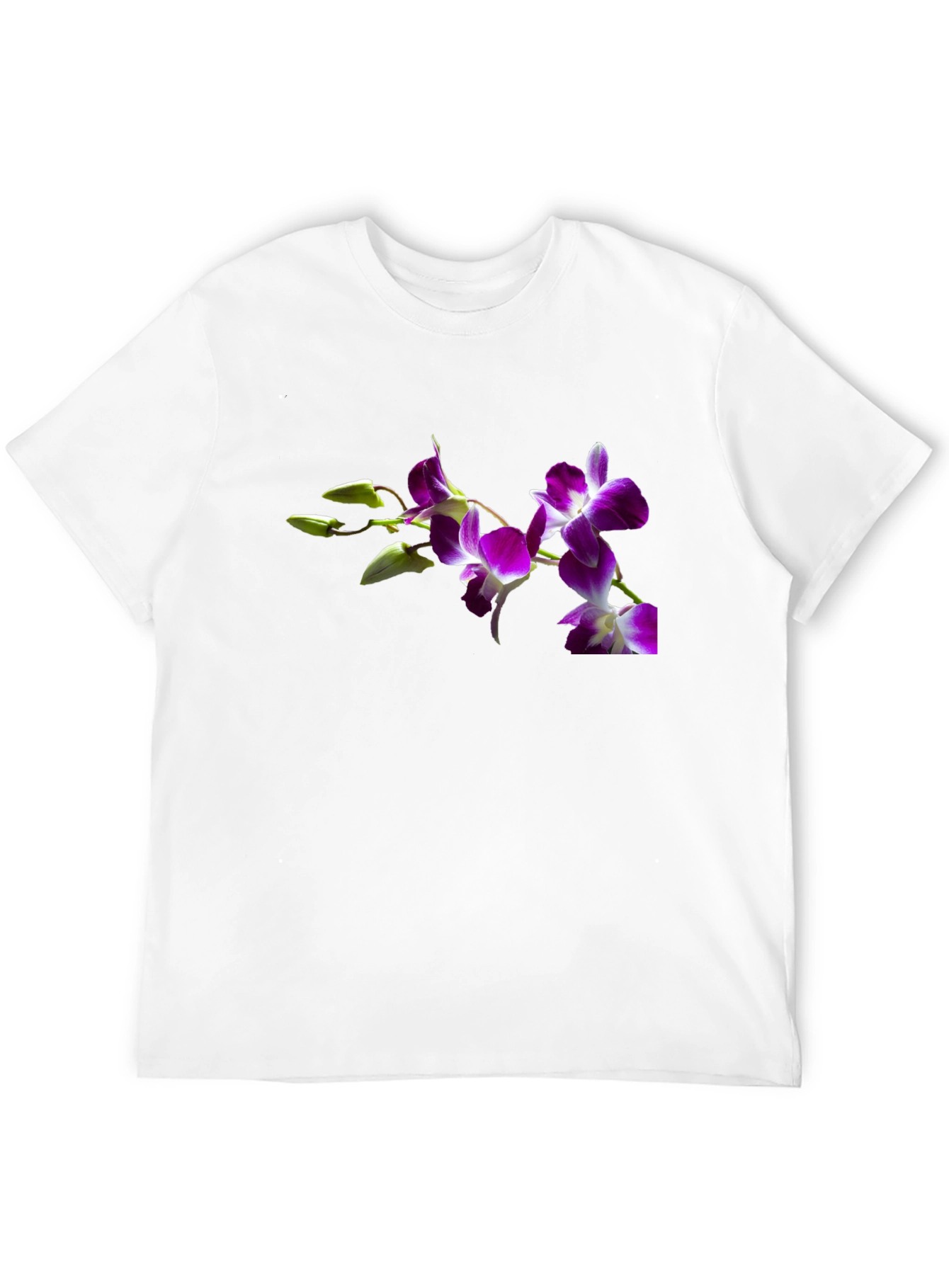 Floral Print Black Tee