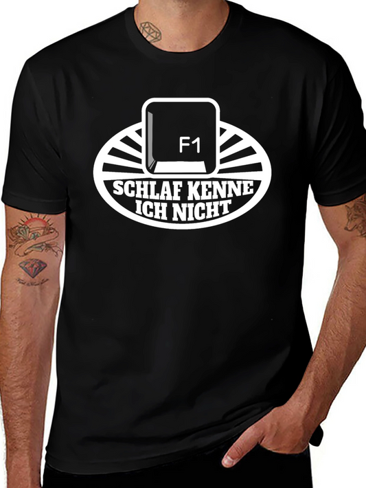 Funny Schlaf Kenne Ich Nicht F1 Black T-Shirt