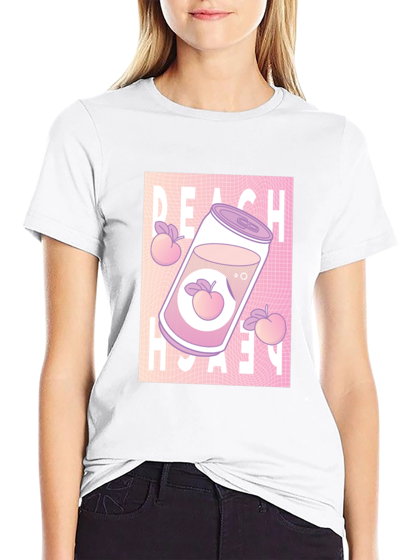 Peach Drink Aesthetic Graphic T-Shirt