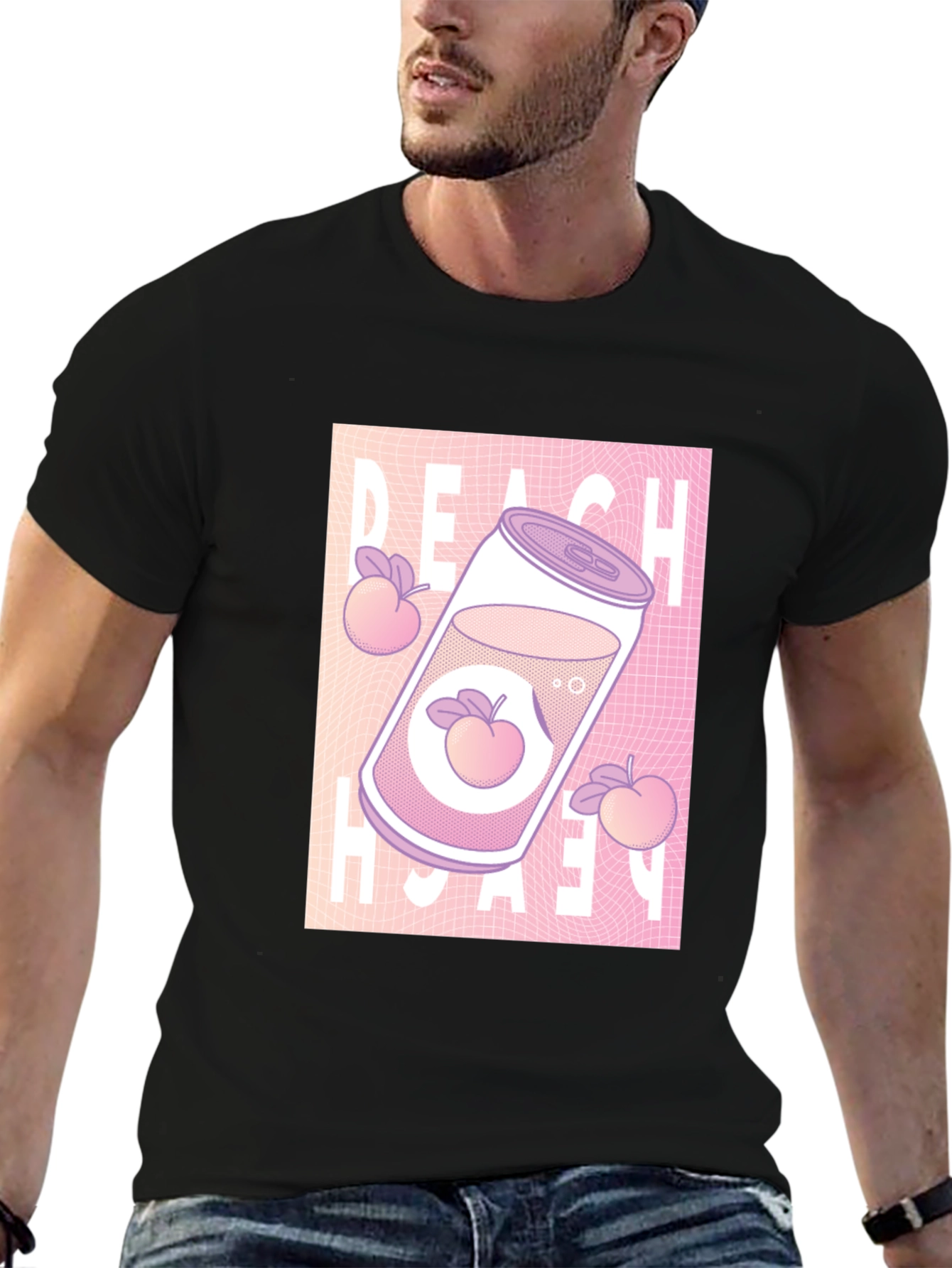 Peach Drink Aesthetic Graphic T-Shirt