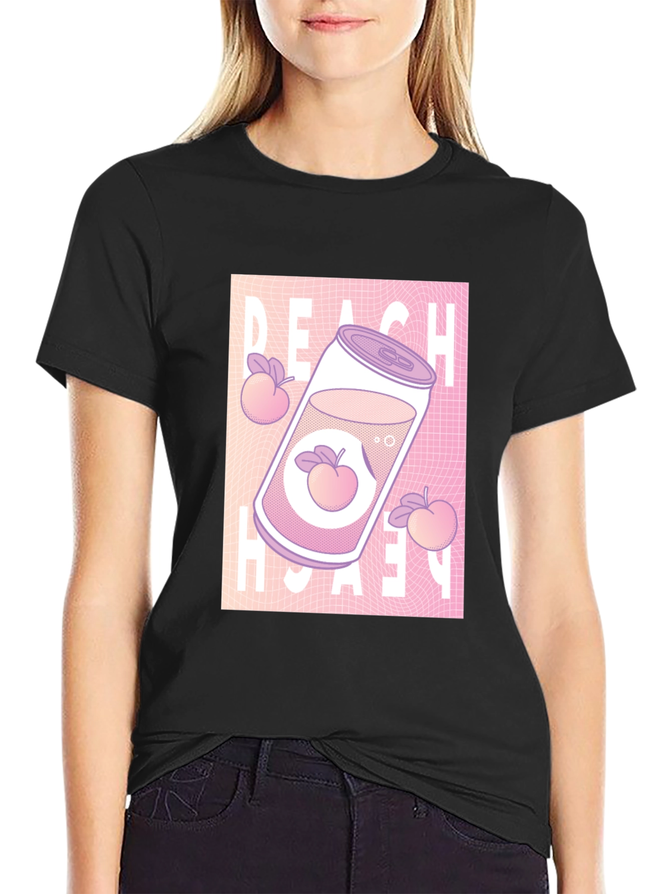 Peach Drink Aesthetic Graphic T-Shirt