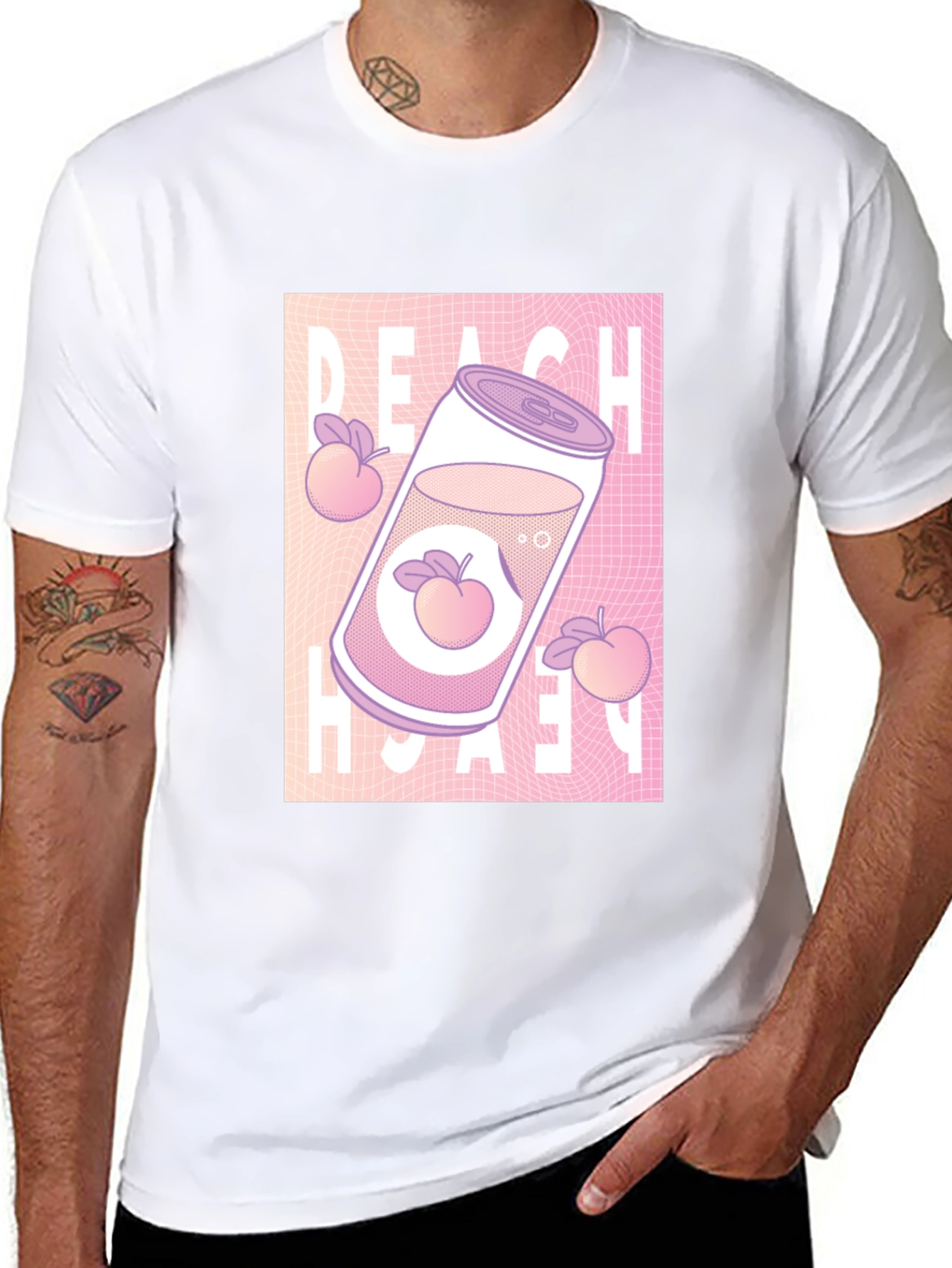 Peach Drink Aesthetic Graphic T-Shirt