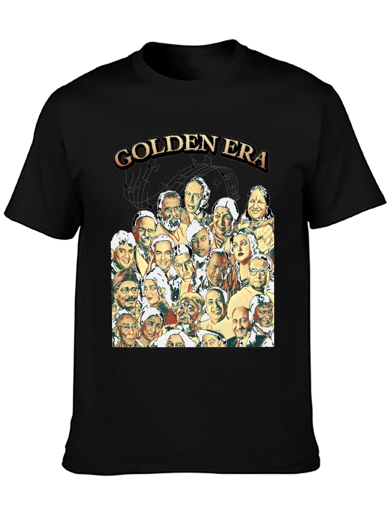 Golden Era Graphic Print Black T-Shirt