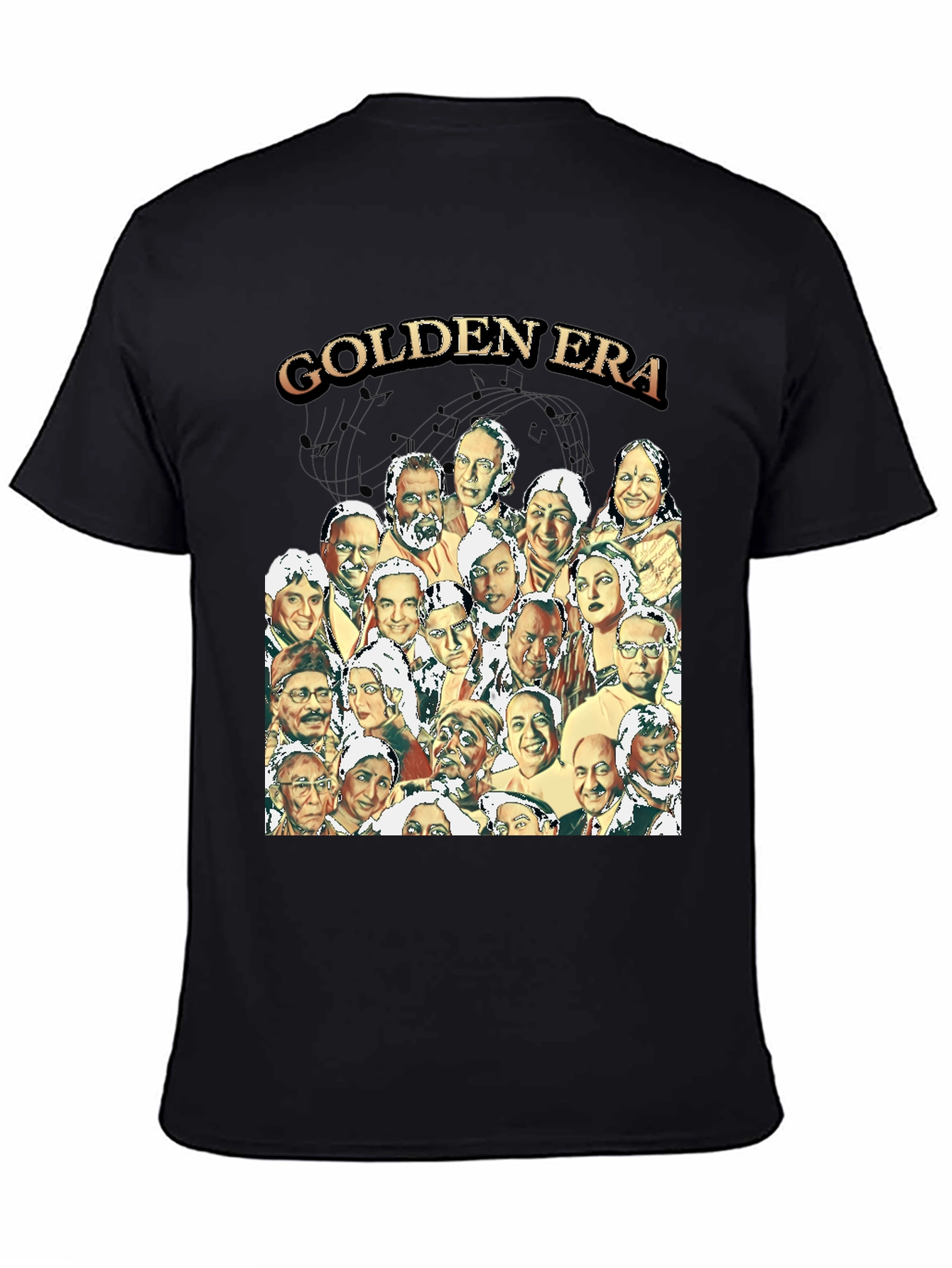 Golden Era Graphic Print Black T-Shirt