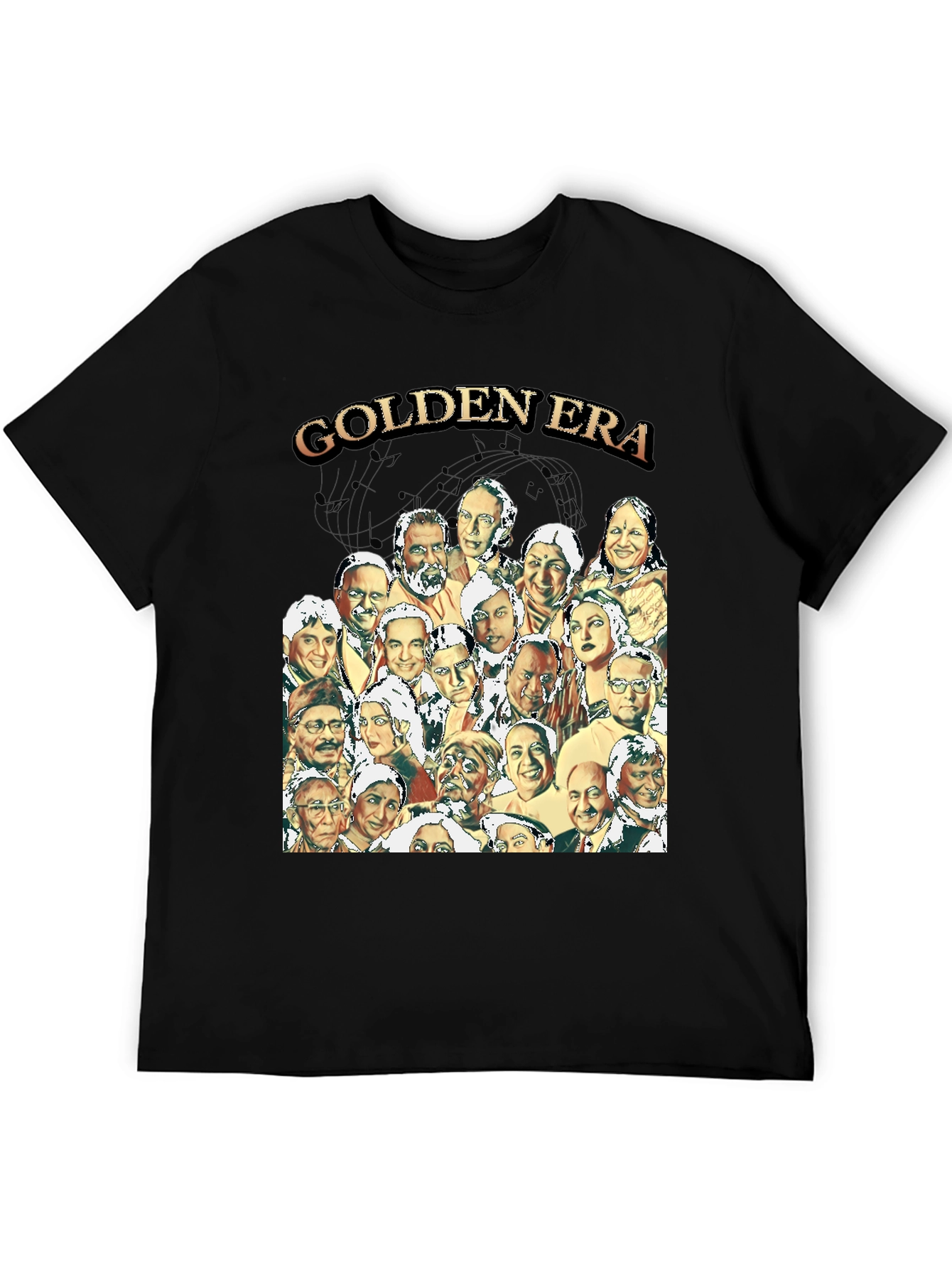 Golden Era Graphic Print Black T-Shirt