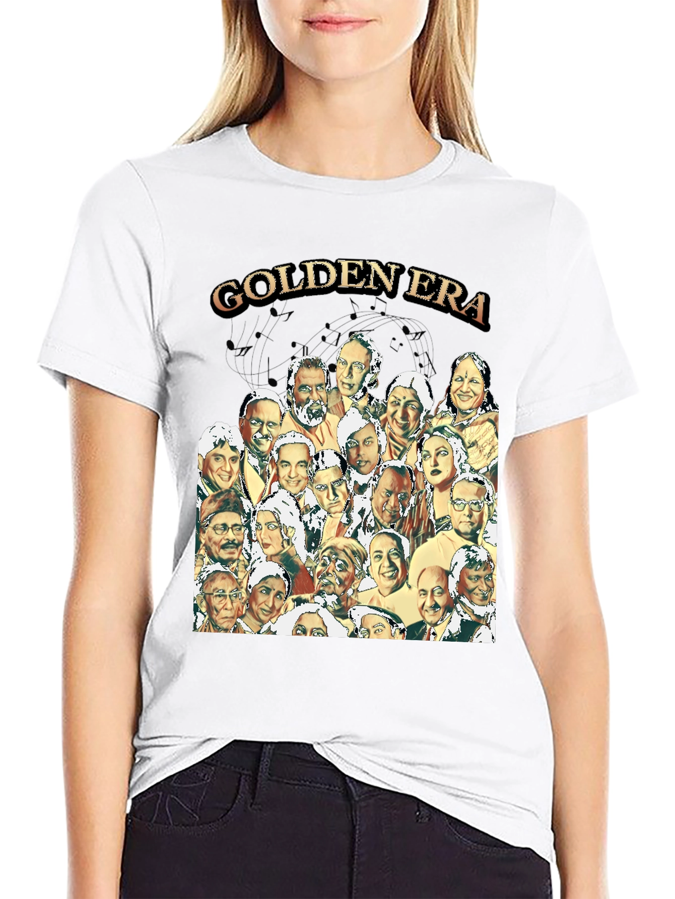 Golden Era Graphic Print Black T-Shirt