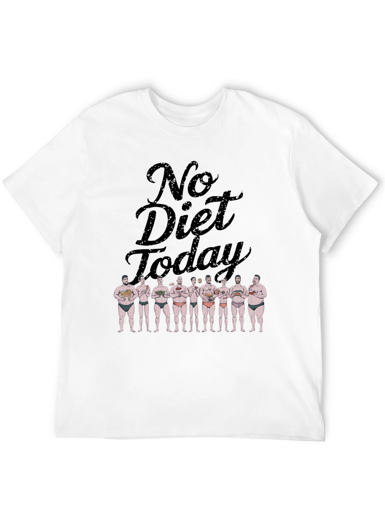 No Diet Today Graphic T-Shirt Funny Foodie Tee