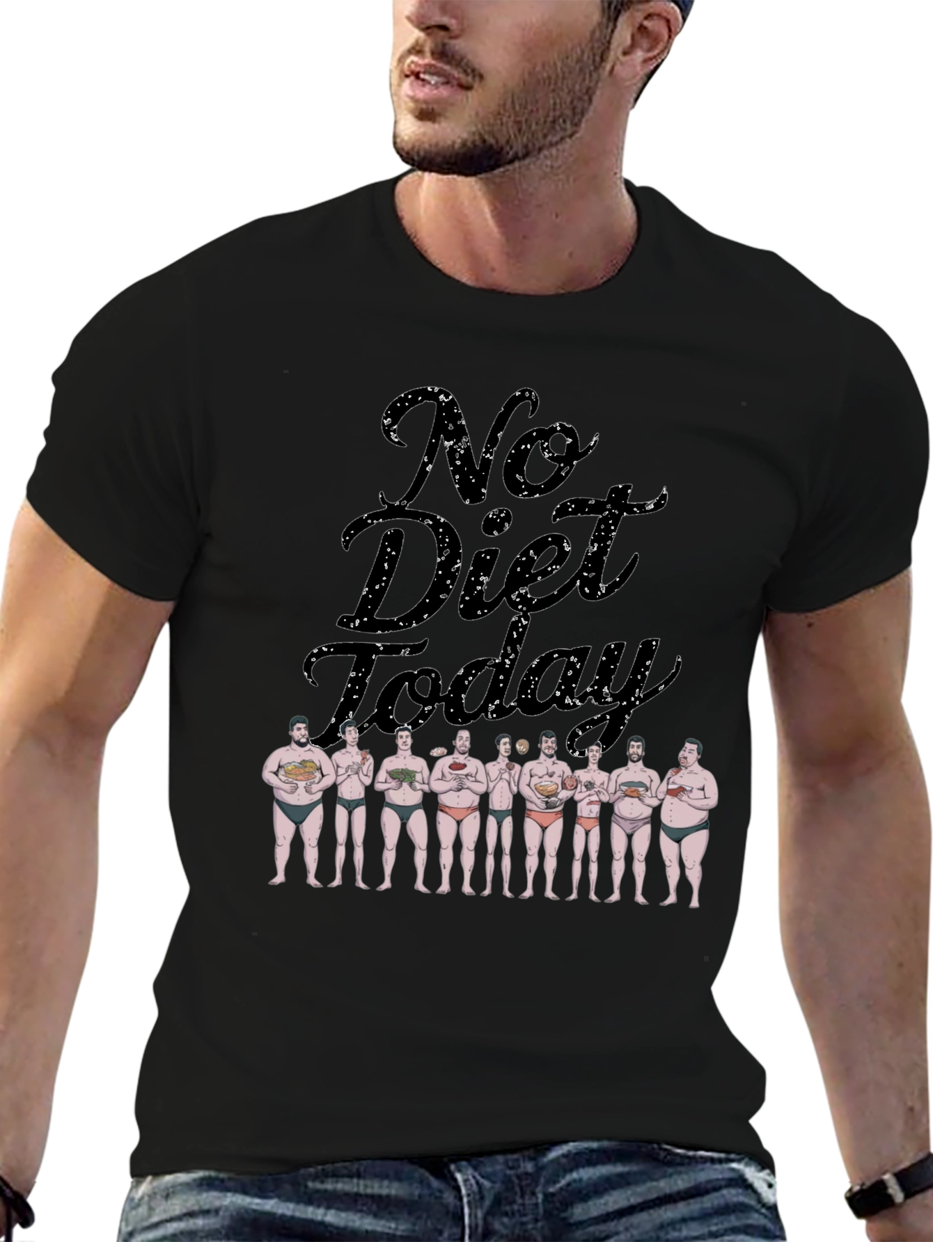 No Diet Today Graphic T-Shirt Funny Foodie Tee