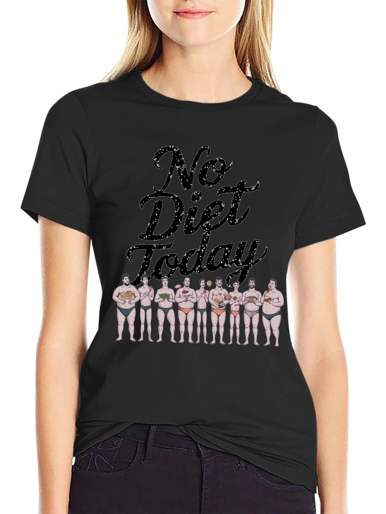No Diet Today Graphic T-Shirt Funny Foodie Tee