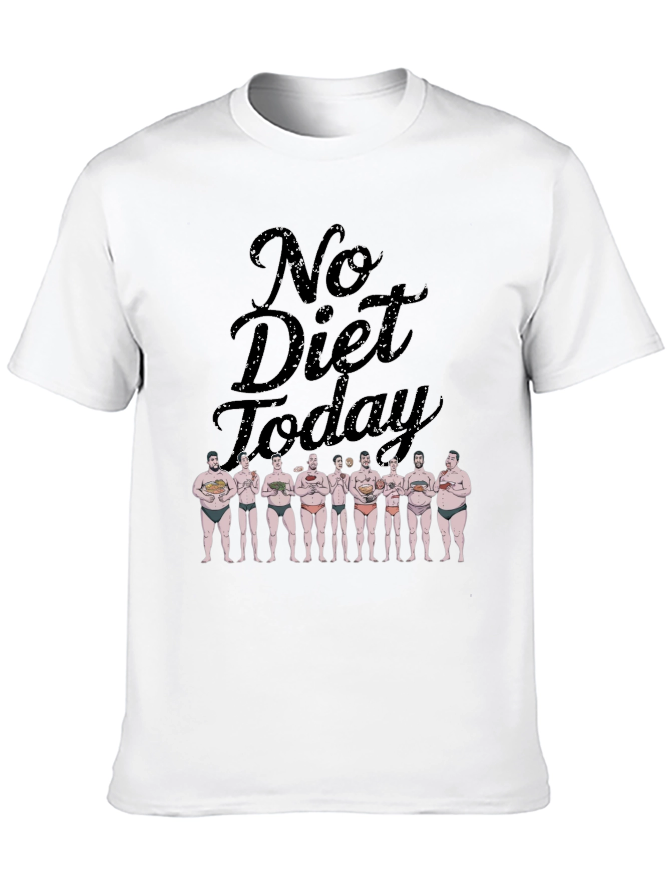No Diet Today Graphic T-Shirt Funny Foodie Tee