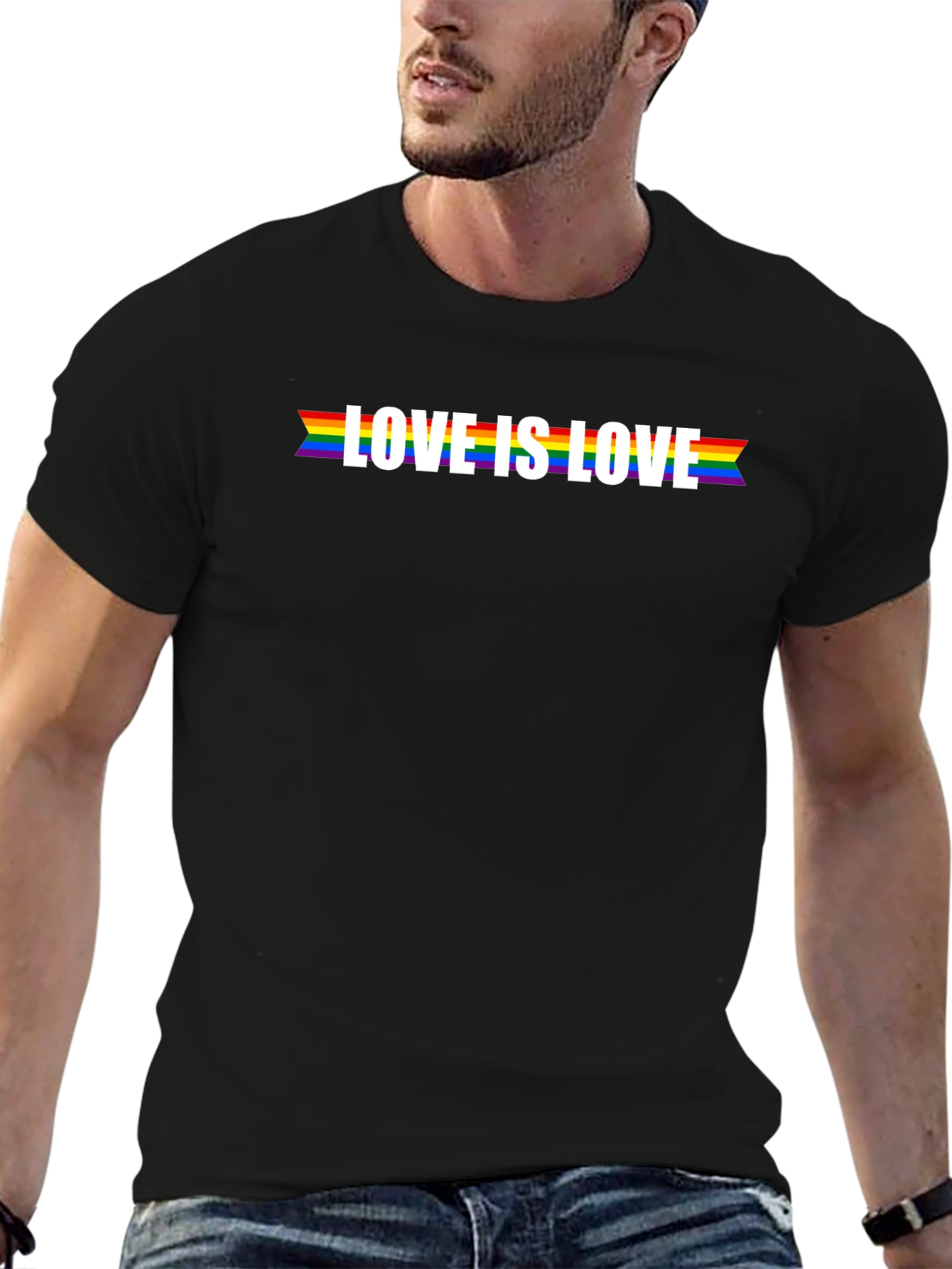 Love is Love Pride T-Shirt - Black LGBTQ Tee