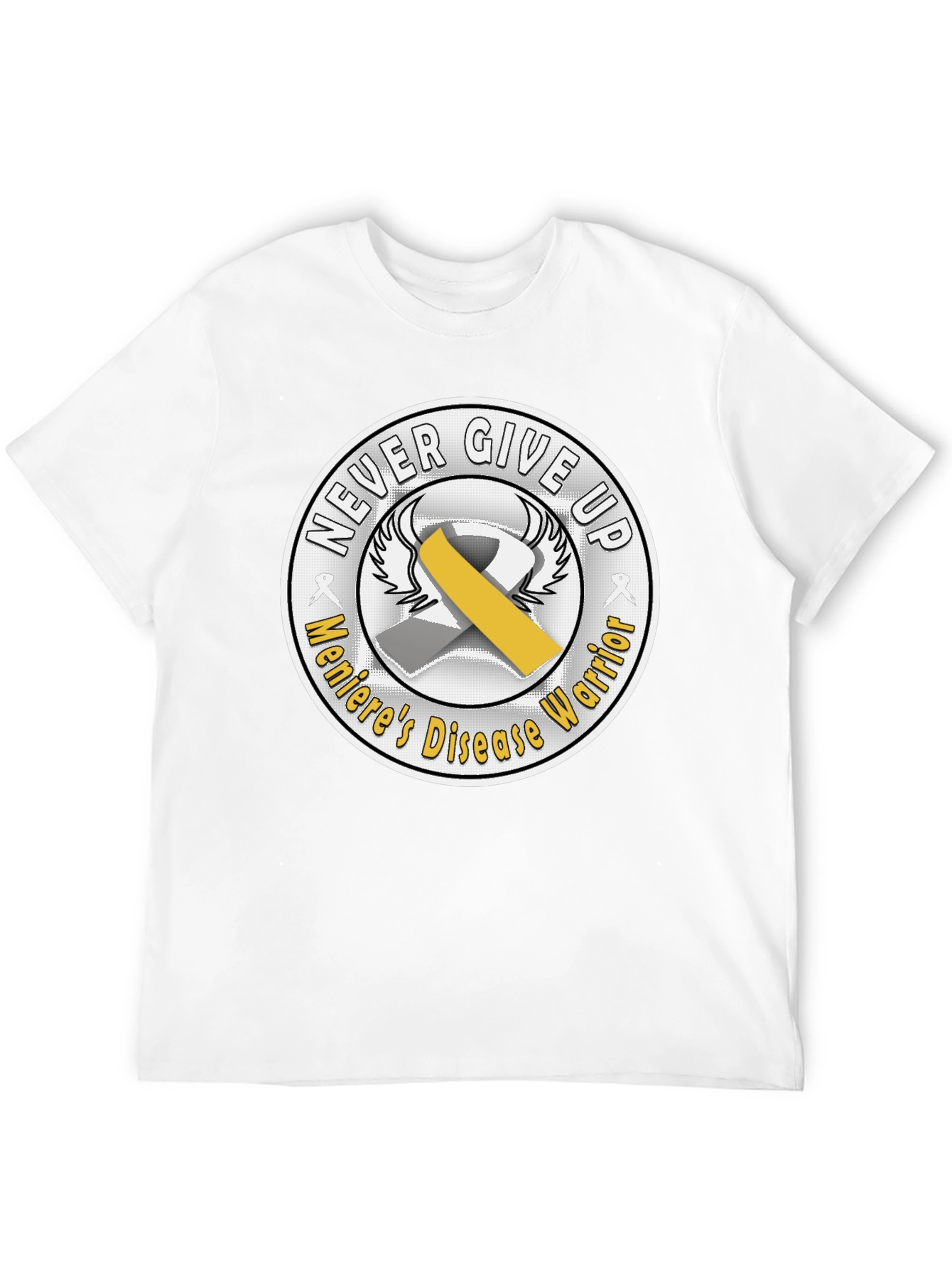 Menieres Disease Warrior T-Shirt - Never Give Up