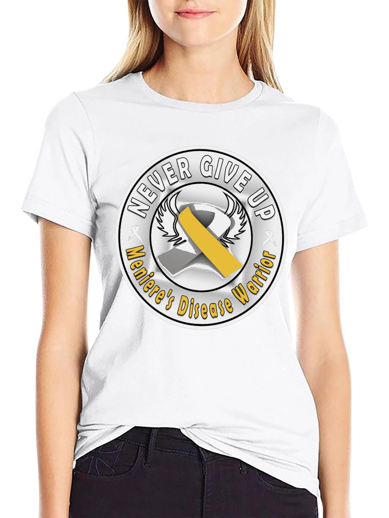 Menieres Disease Warrior T-Shirt - Never Give Up