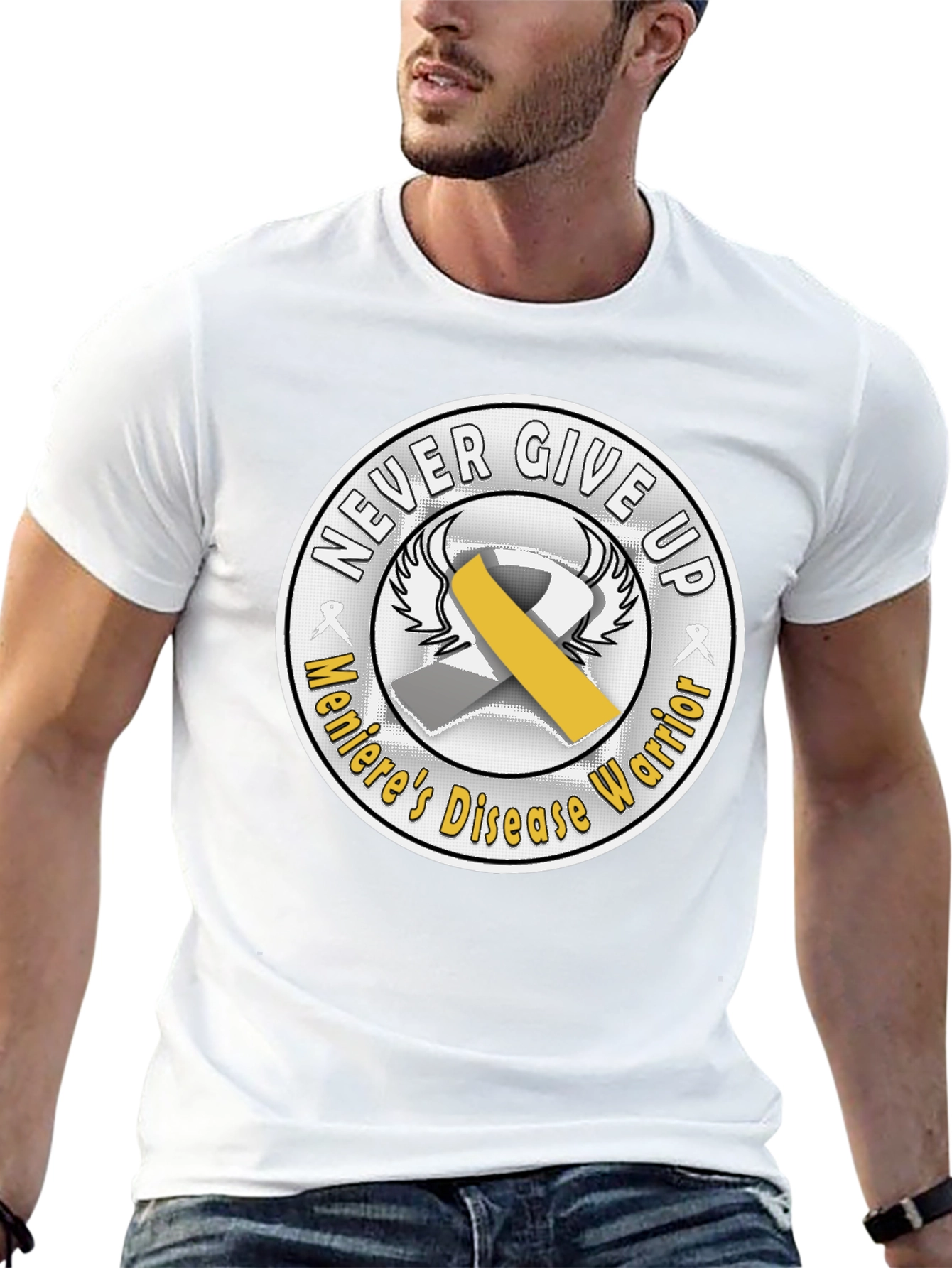 Menieres Disease Warrior T-Shirt - Never Give Up
