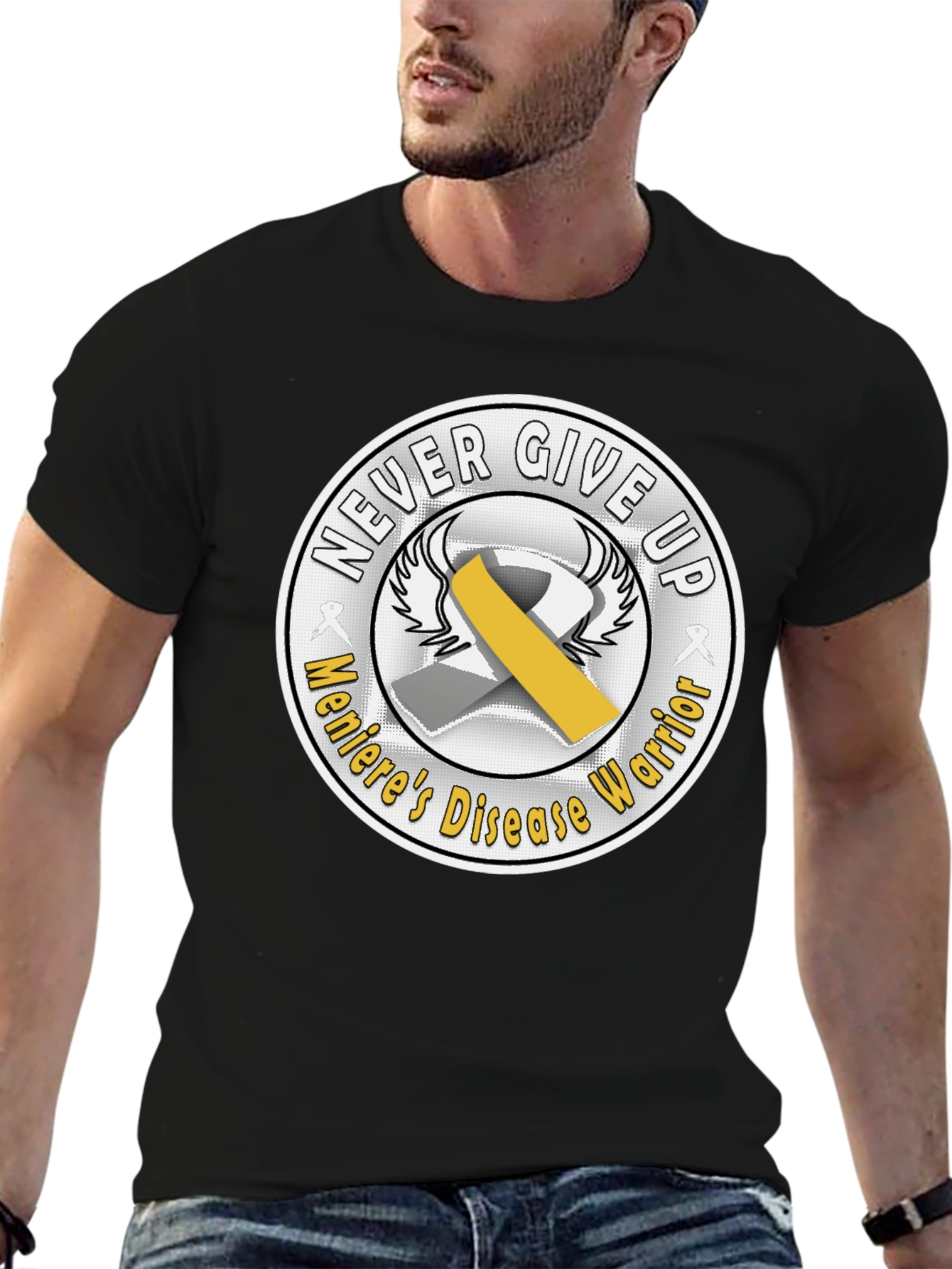 Menieres Disease Warrior T-Shirt - Never Give Up