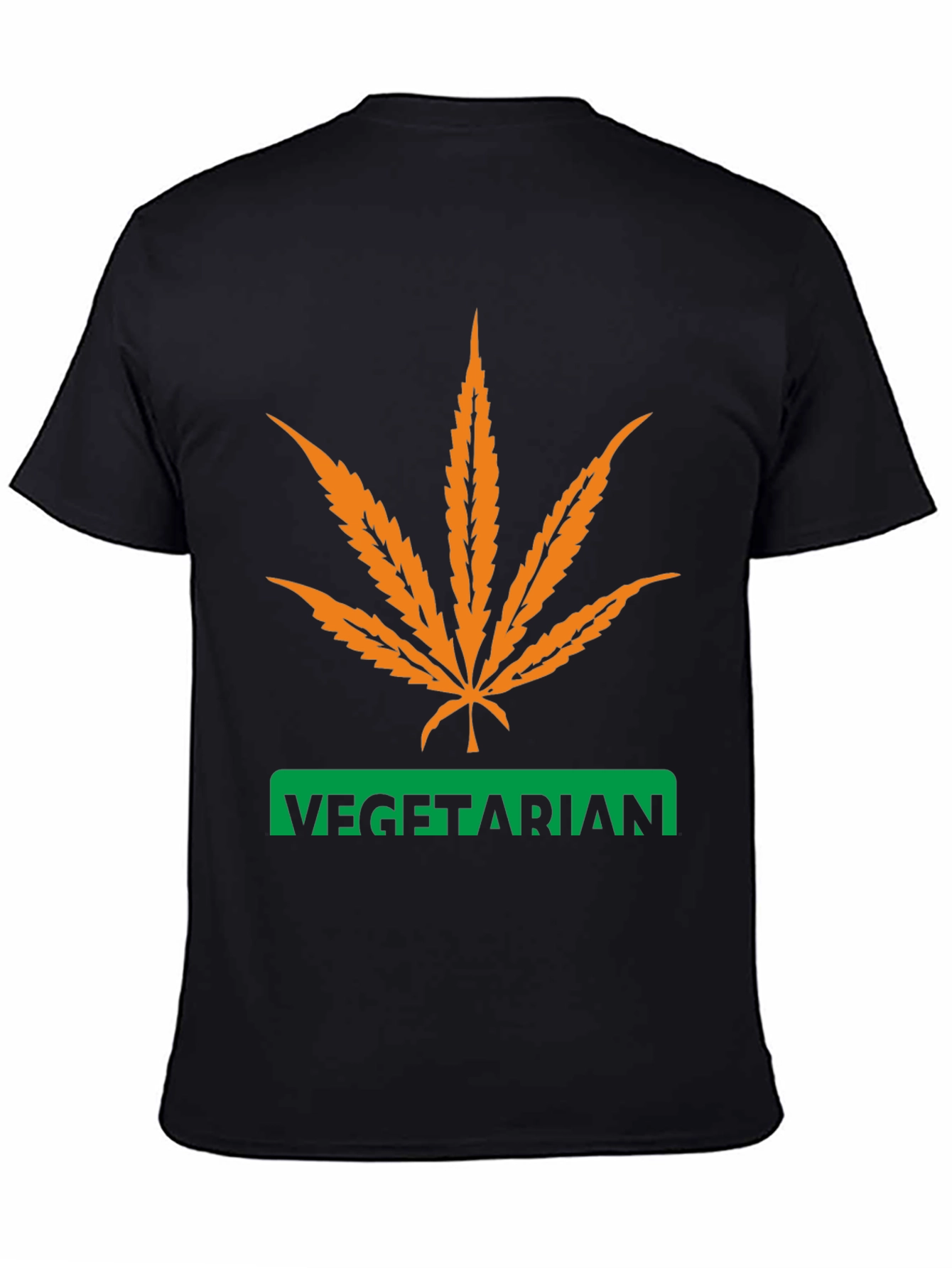 Vegetarian Graphic T-Shirt - Cannabis Leaf Design