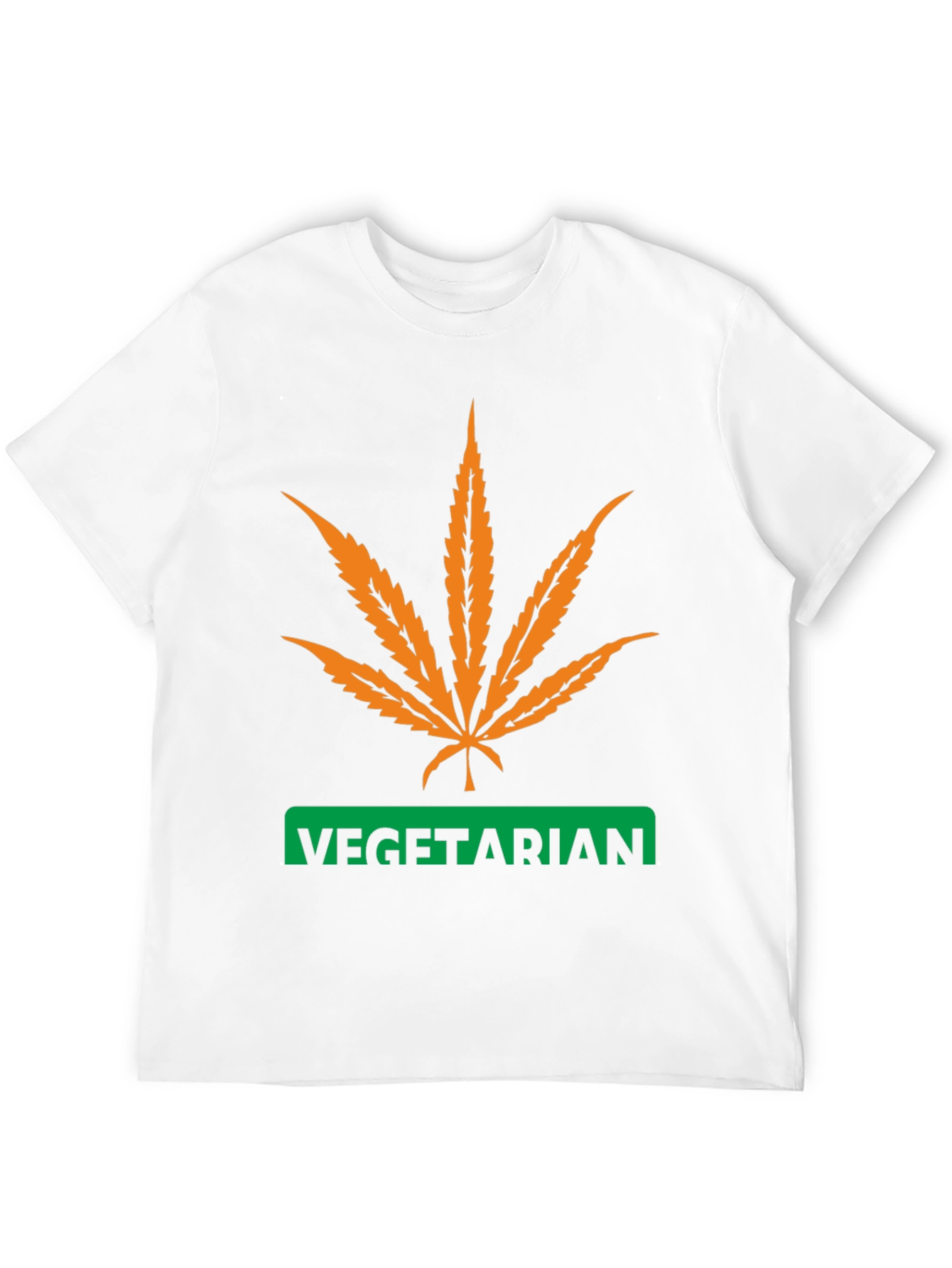 Vegetarian Graphic T-Shirt - Cannabis Leaf Design