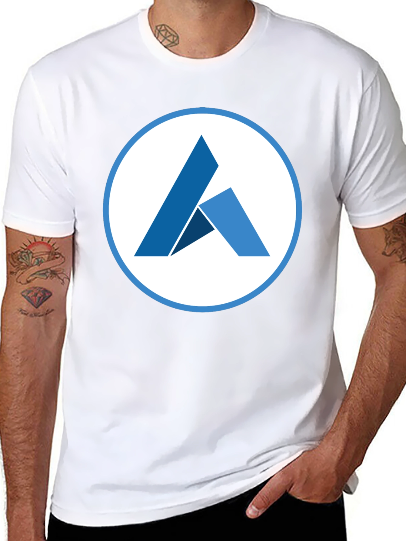 Modern T-Shirt with Abstract Geometric Logo