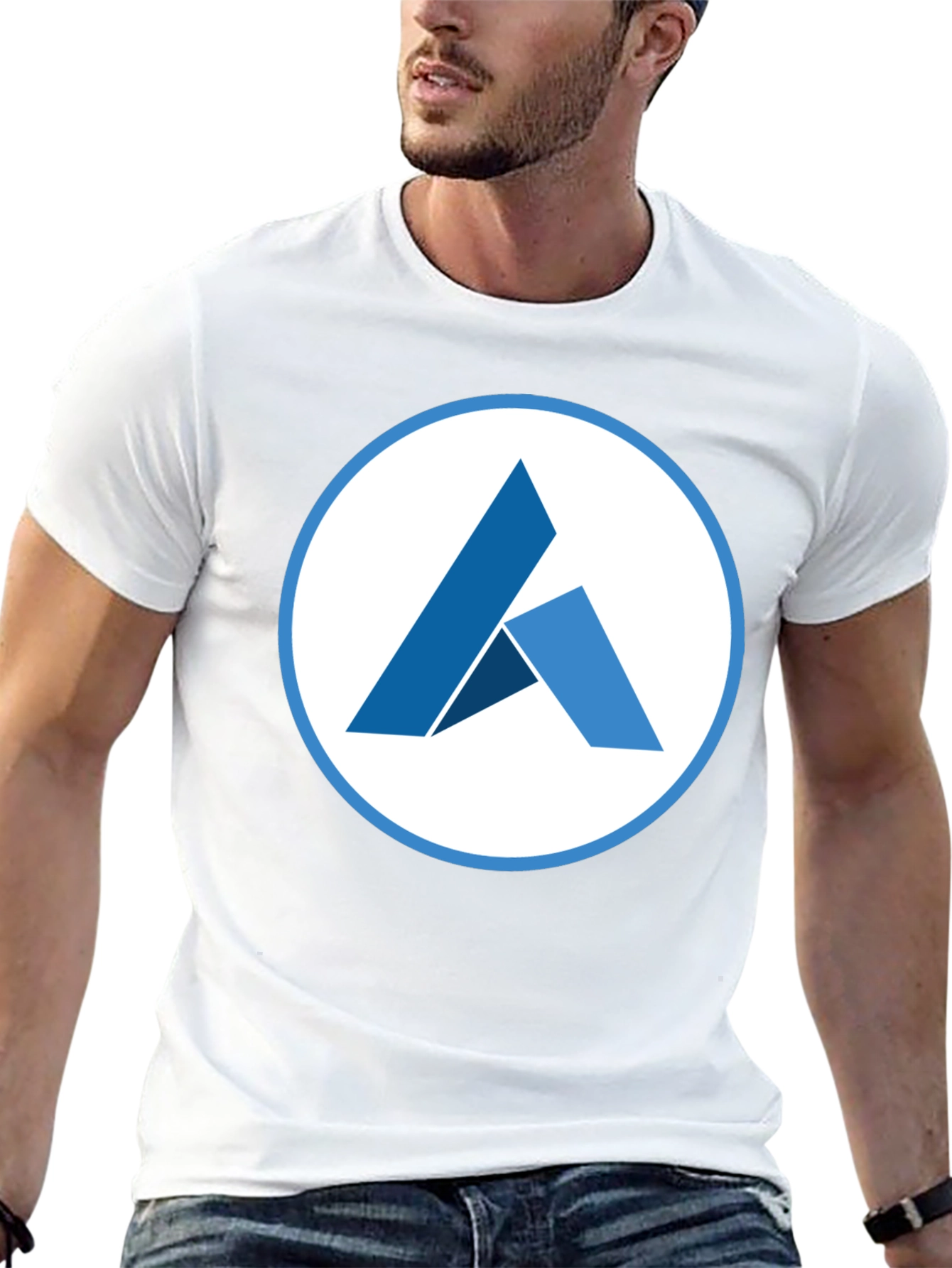 Modern T-Shirt with Abstract Geometric Logo