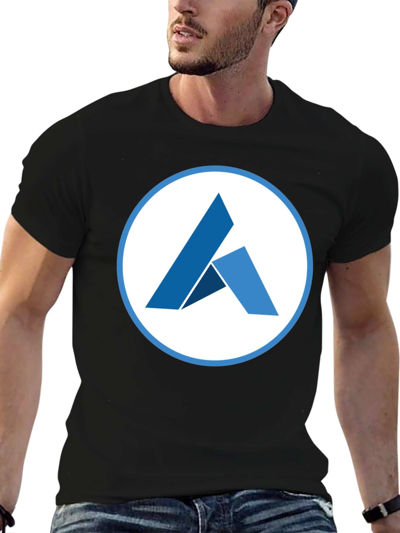 Modern T-Shirt with Abstract Geometric Logo