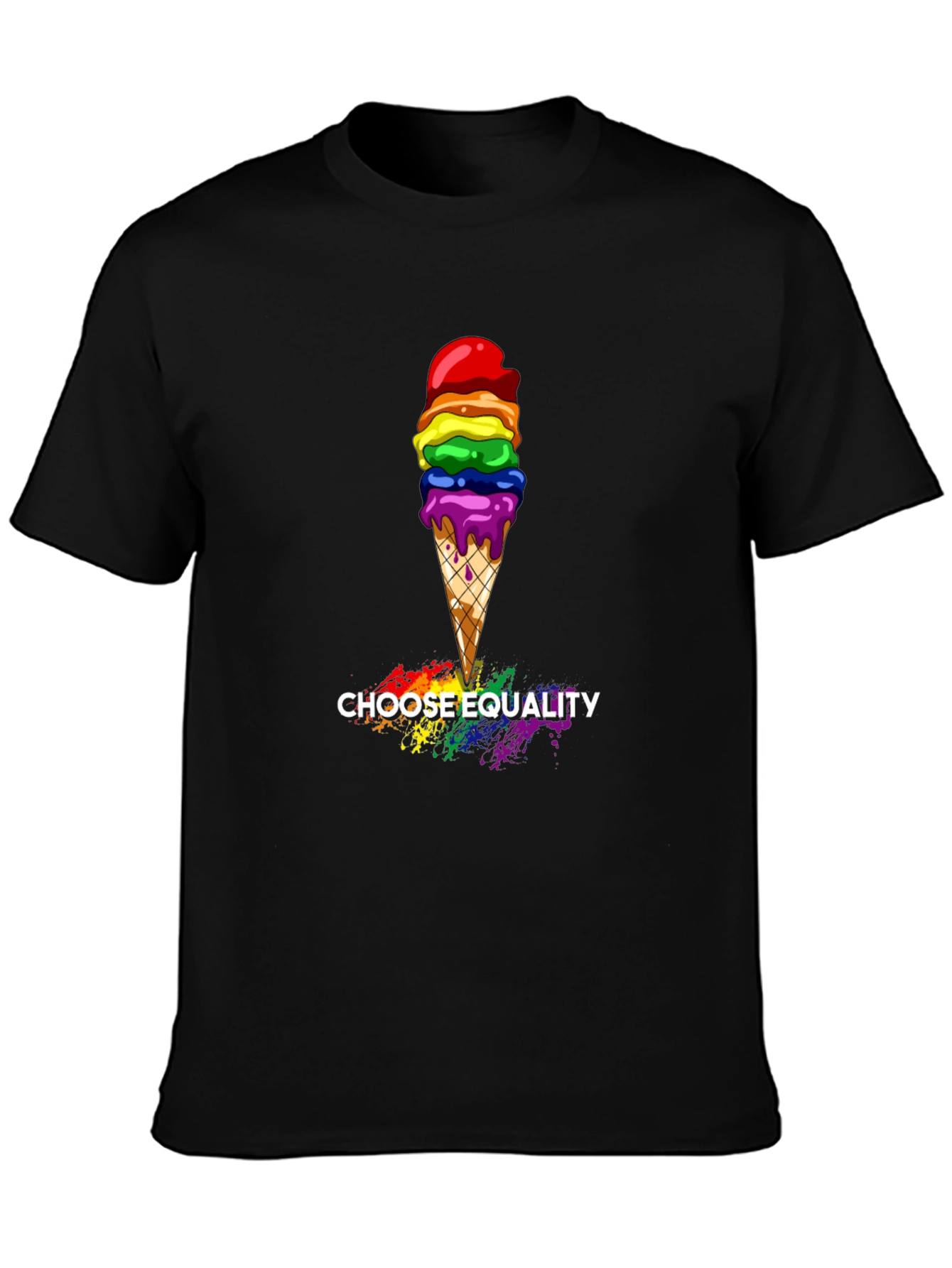 Equality Rainbow Ice Cream Graphic Tee