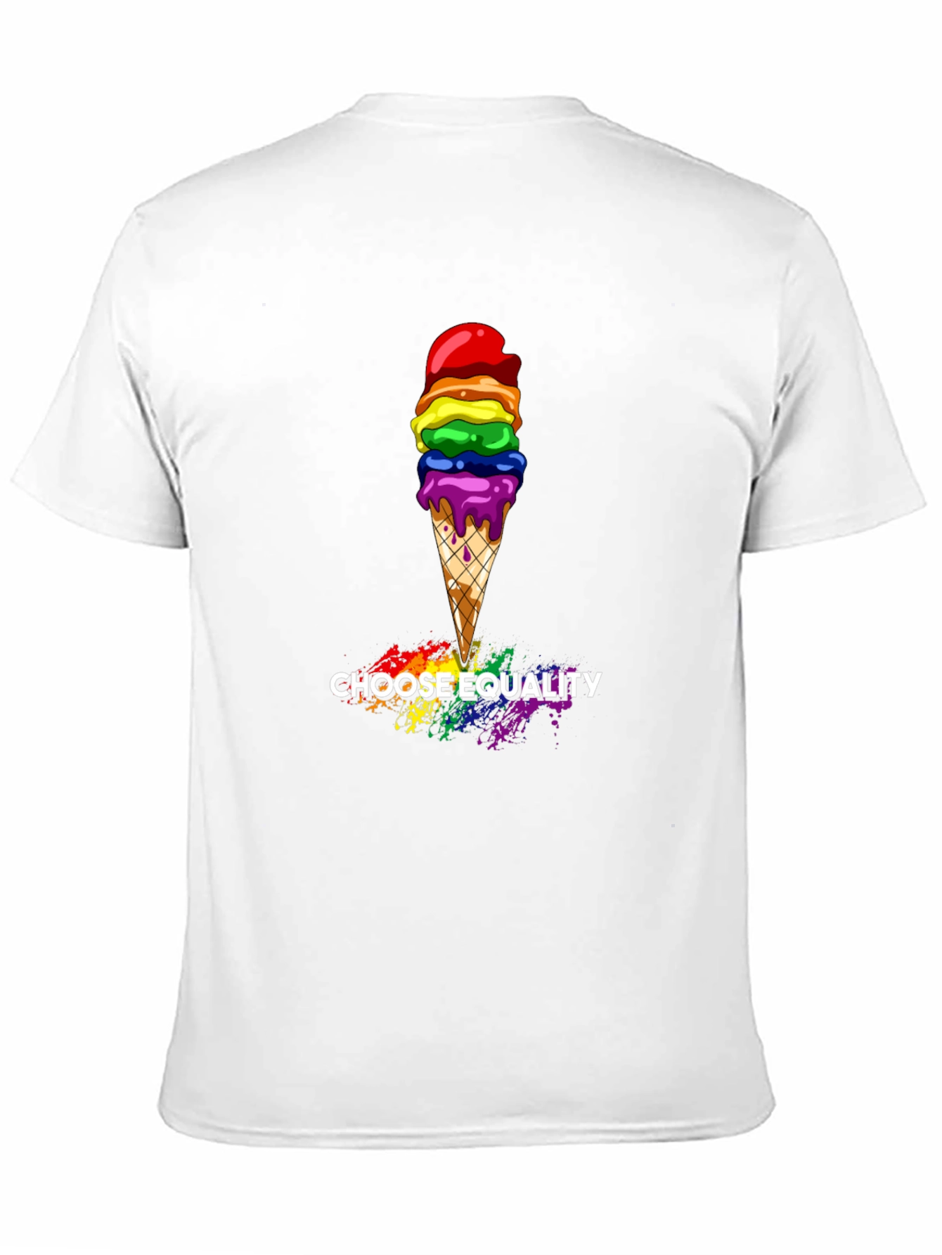 Equality Rainbow Ice Cream Graphic Tee