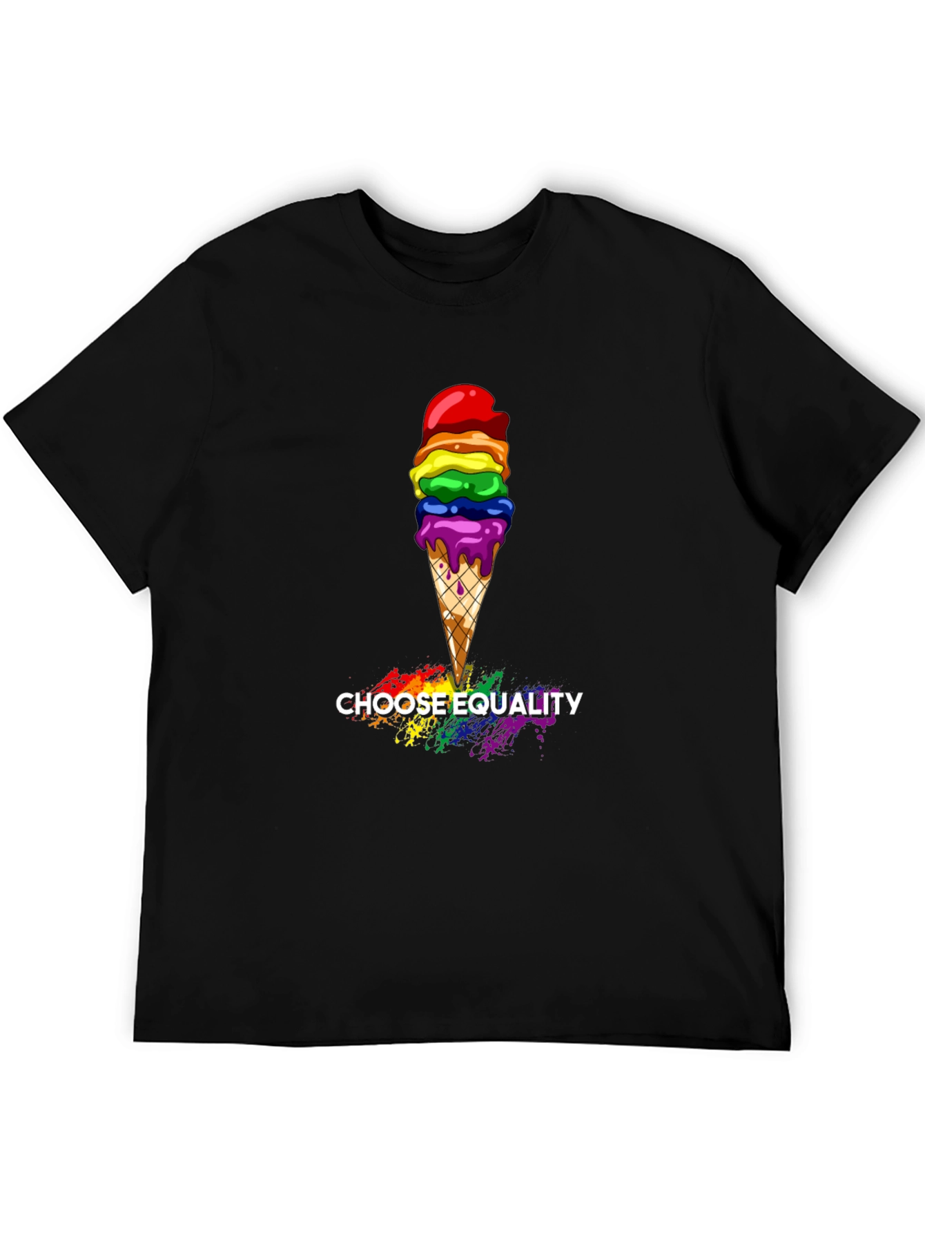 Equality Rainbow Ice Cream Graphic Tee
