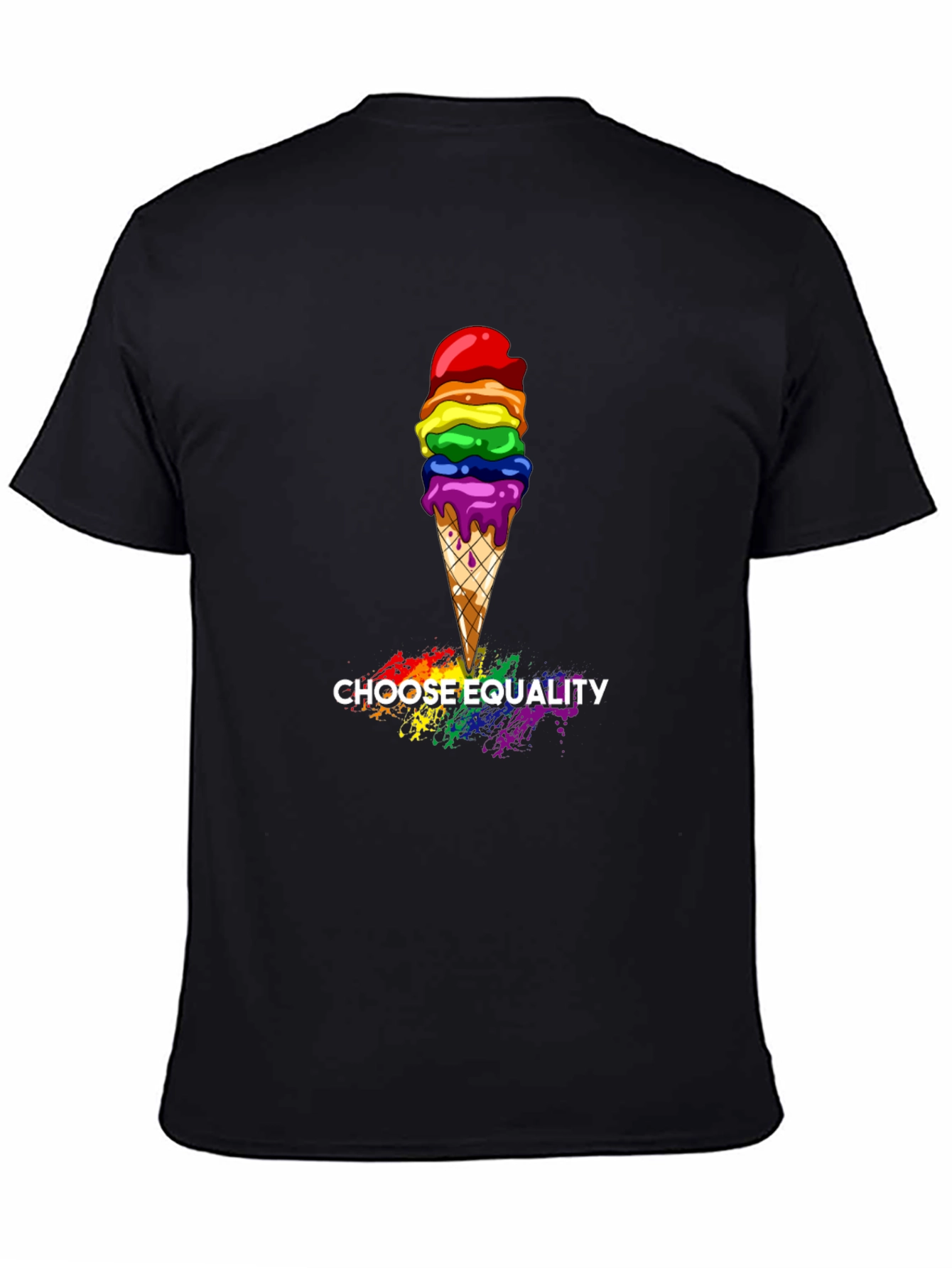 Equality Rainbow Ice Cream Graphic Tee