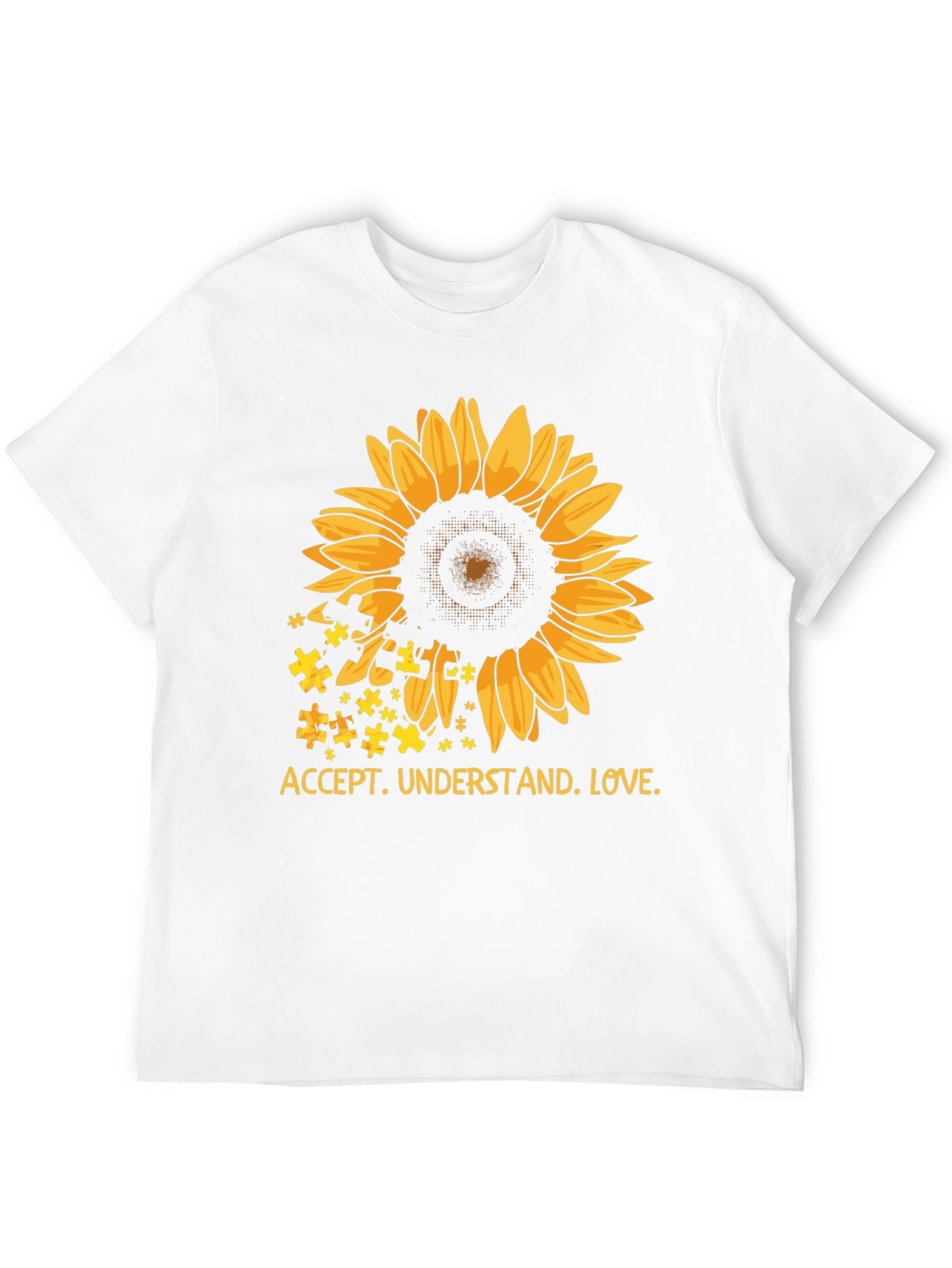 Autism Awareness Sunflower T-Shirt: Accept Understand Love