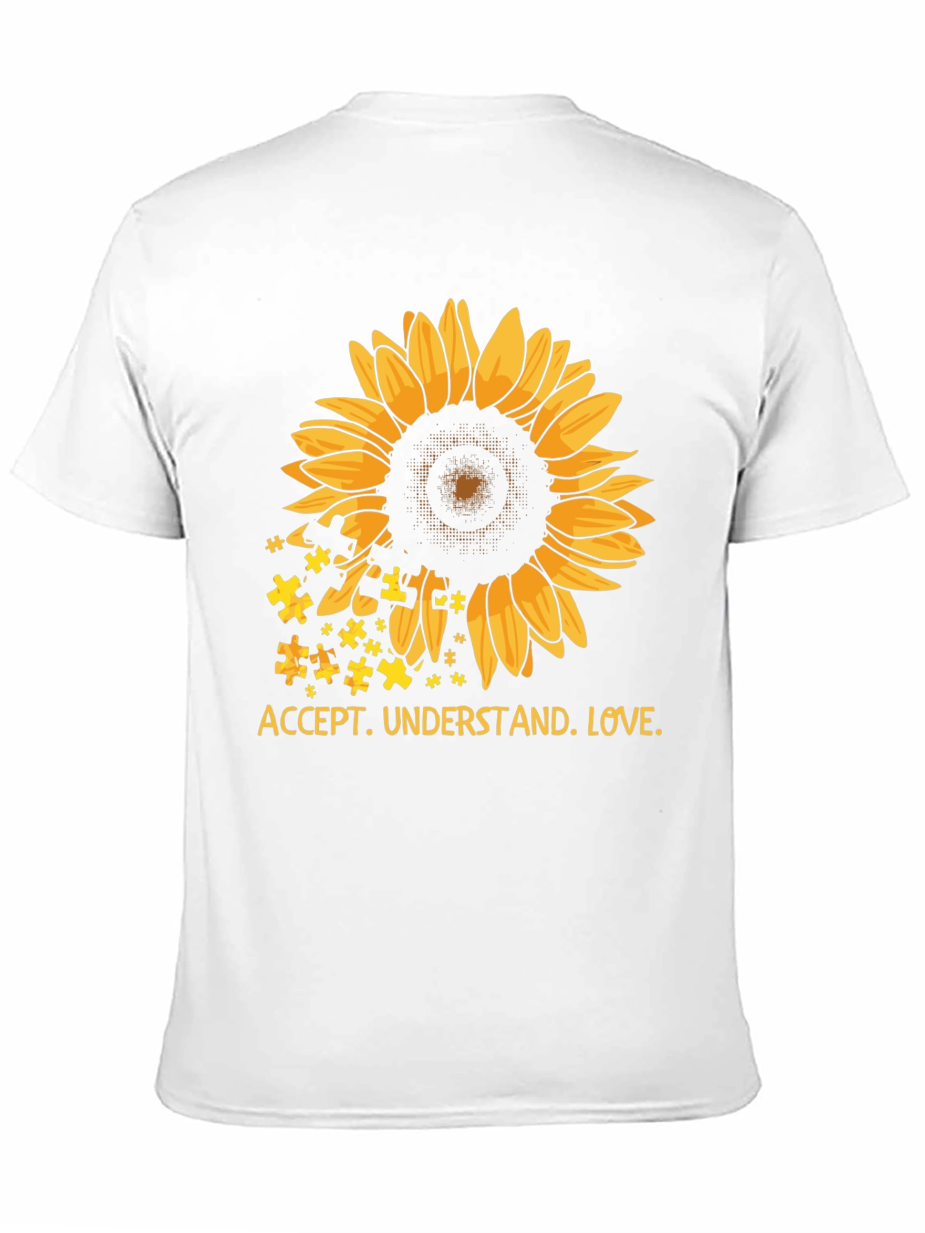 Autism Awareness Sunflower T-Shirt: Accept Understand Love