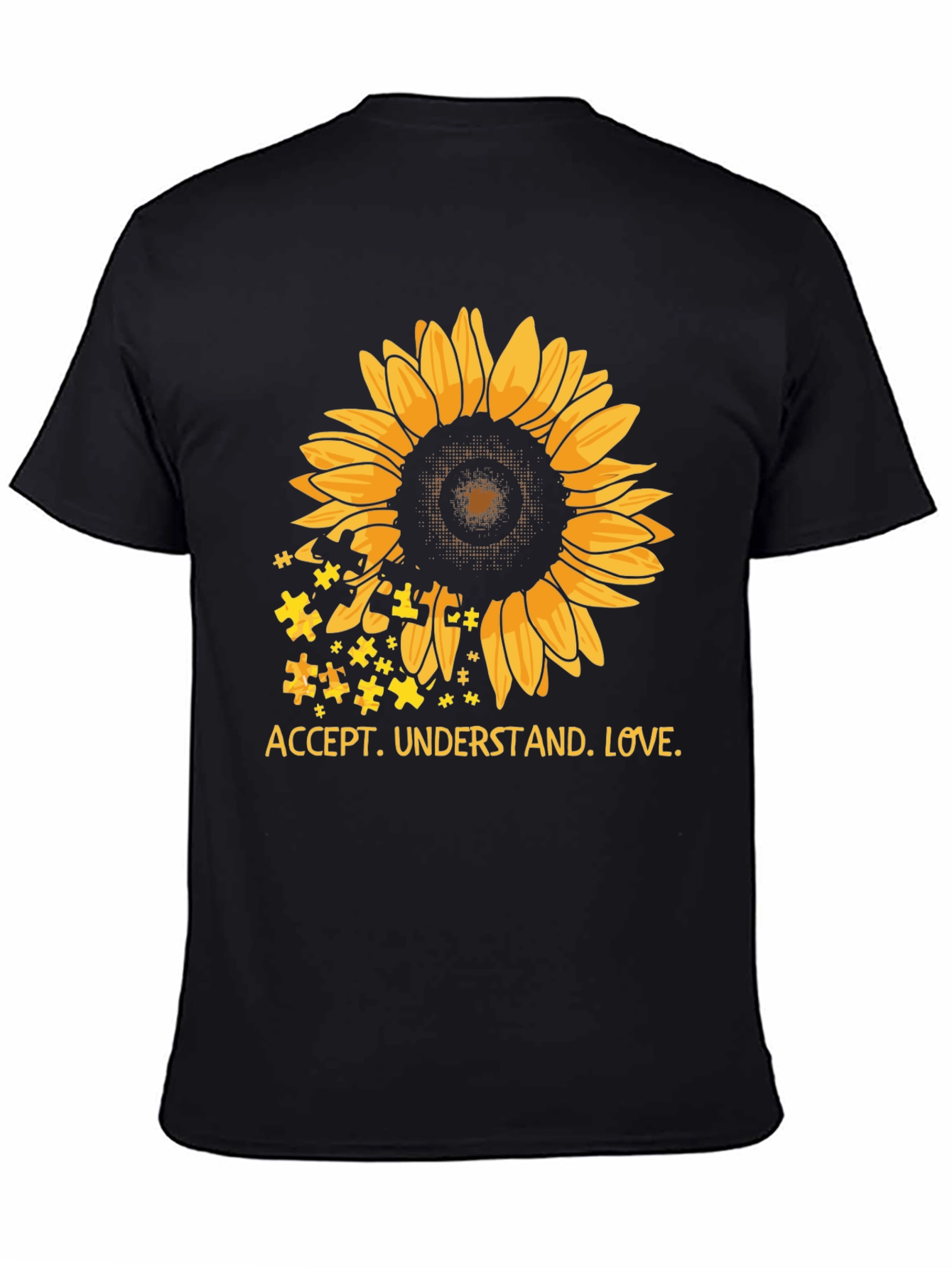 Autism Awareness Sunflower T-Shirt: Accept Understand Love