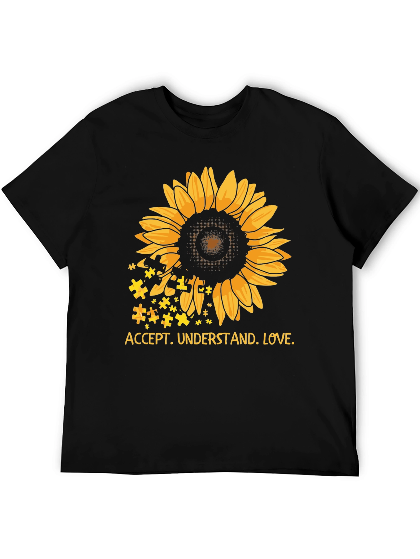 Autism Awareness Sunflower T-Shirt: Accept Understand Love
