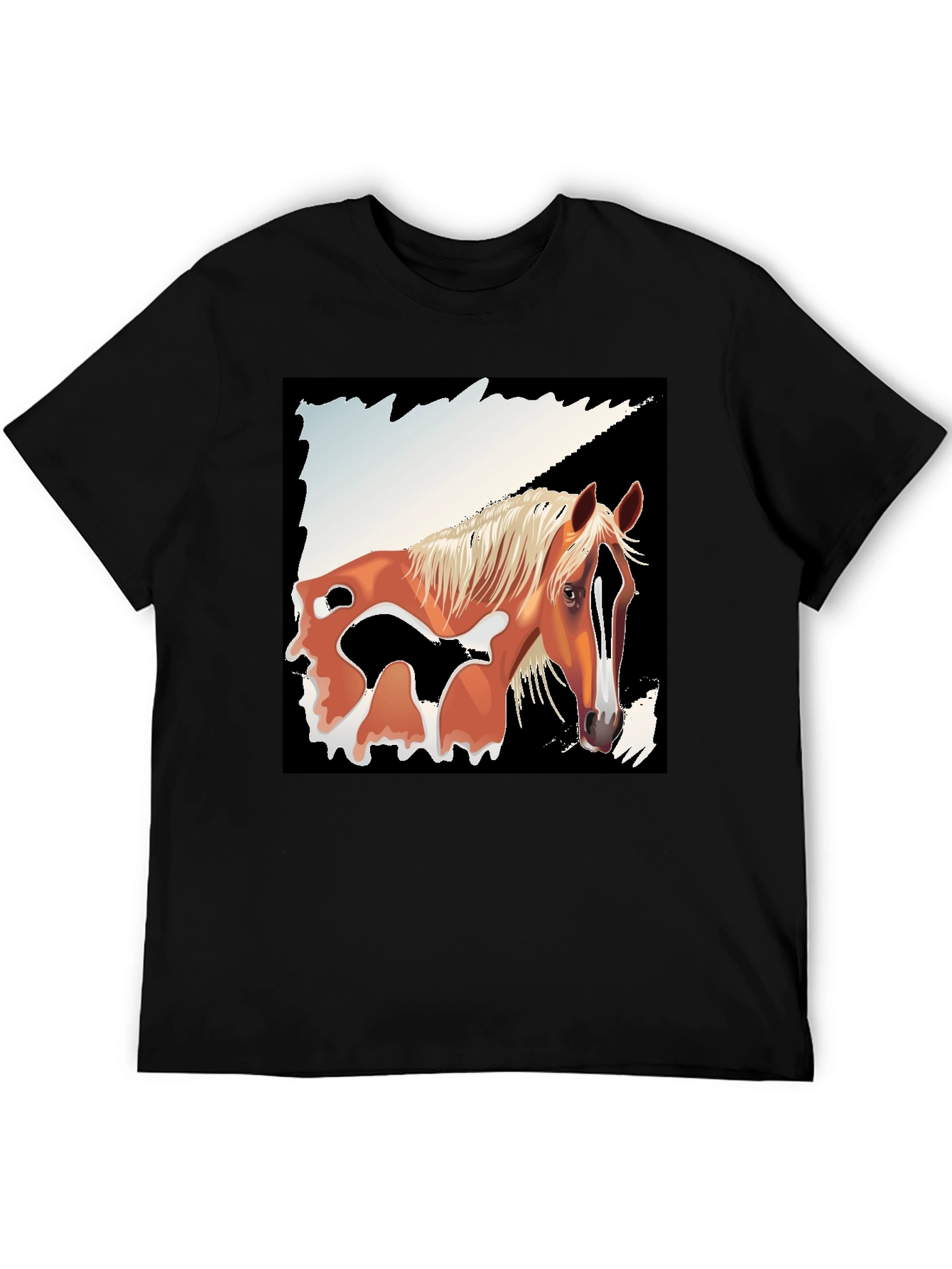Horse Graphic Tee - Mens Black T-Shirt