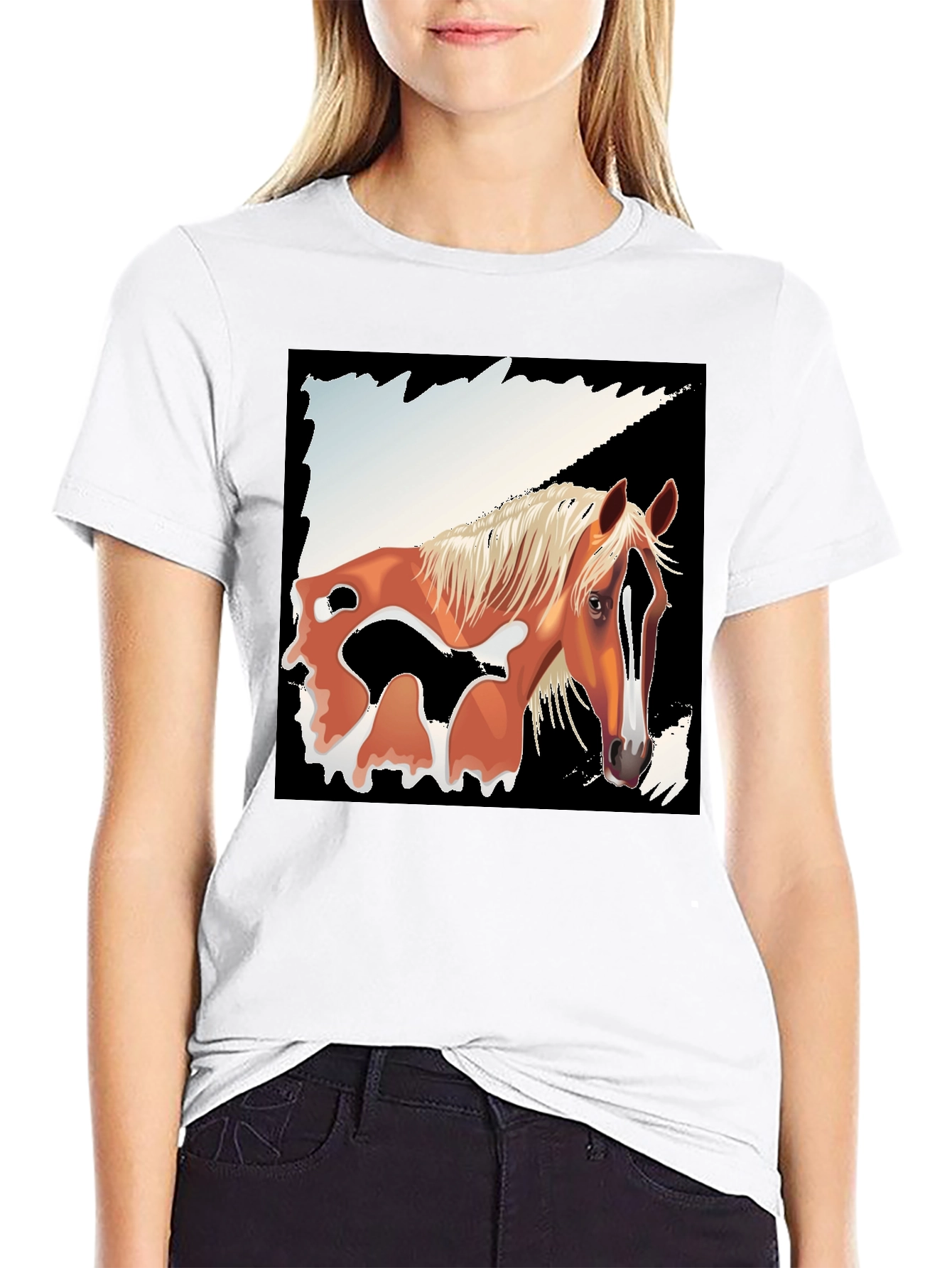 Horse Graphic Tee - Mens Black T-Shirt