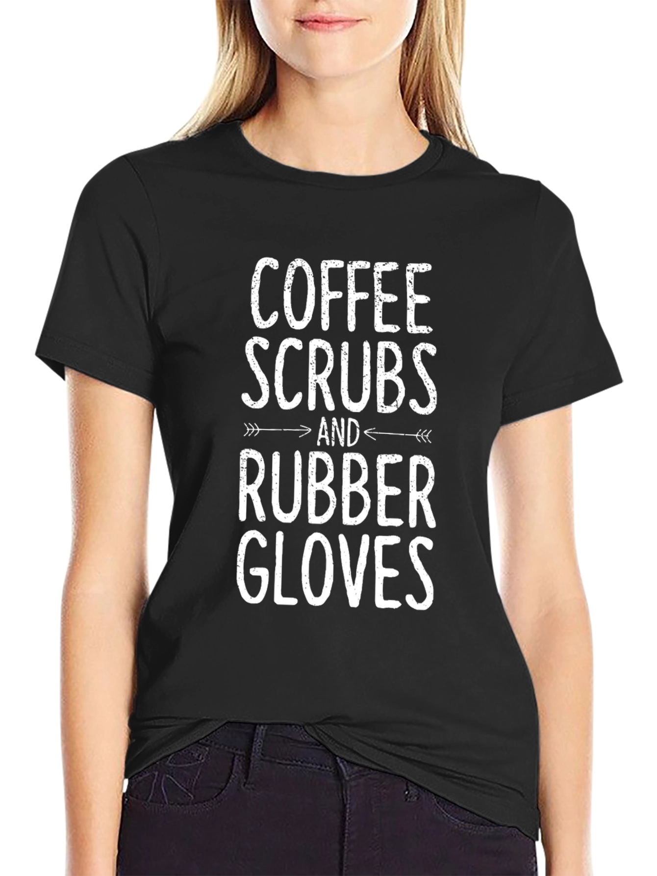 Coffee Scrubs Rubber Gloves Graphic T-Shirt