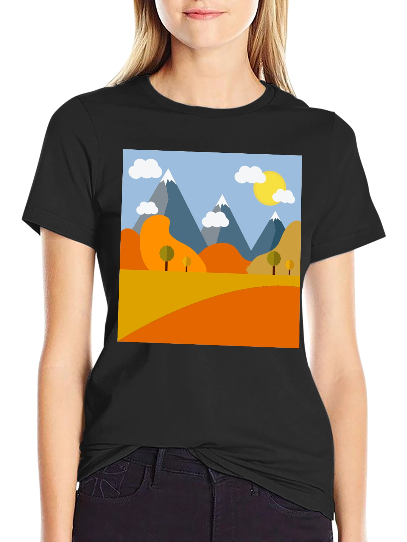 Mountain Landscape Graphic Tee - Nature Lovers Shirt