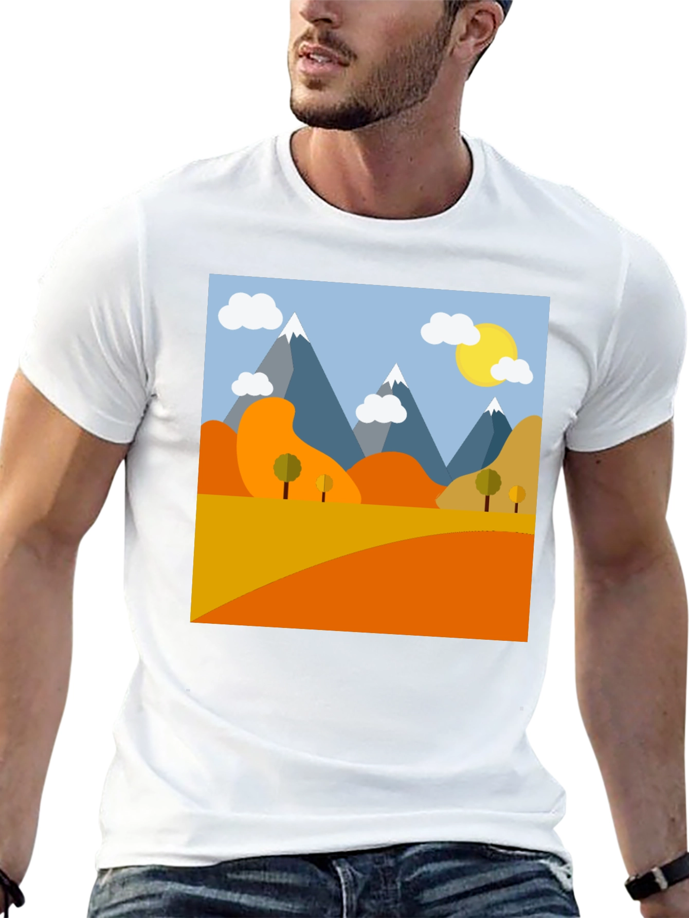 Mountain Landscape Graphic Tee - Nature Lovers Shirt