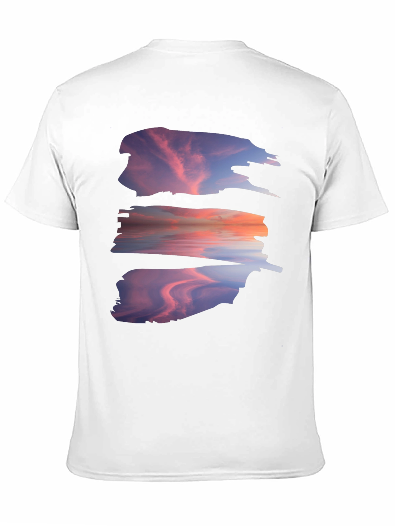 Sunset Reflection Graphic Tee - Black Cotton Blend