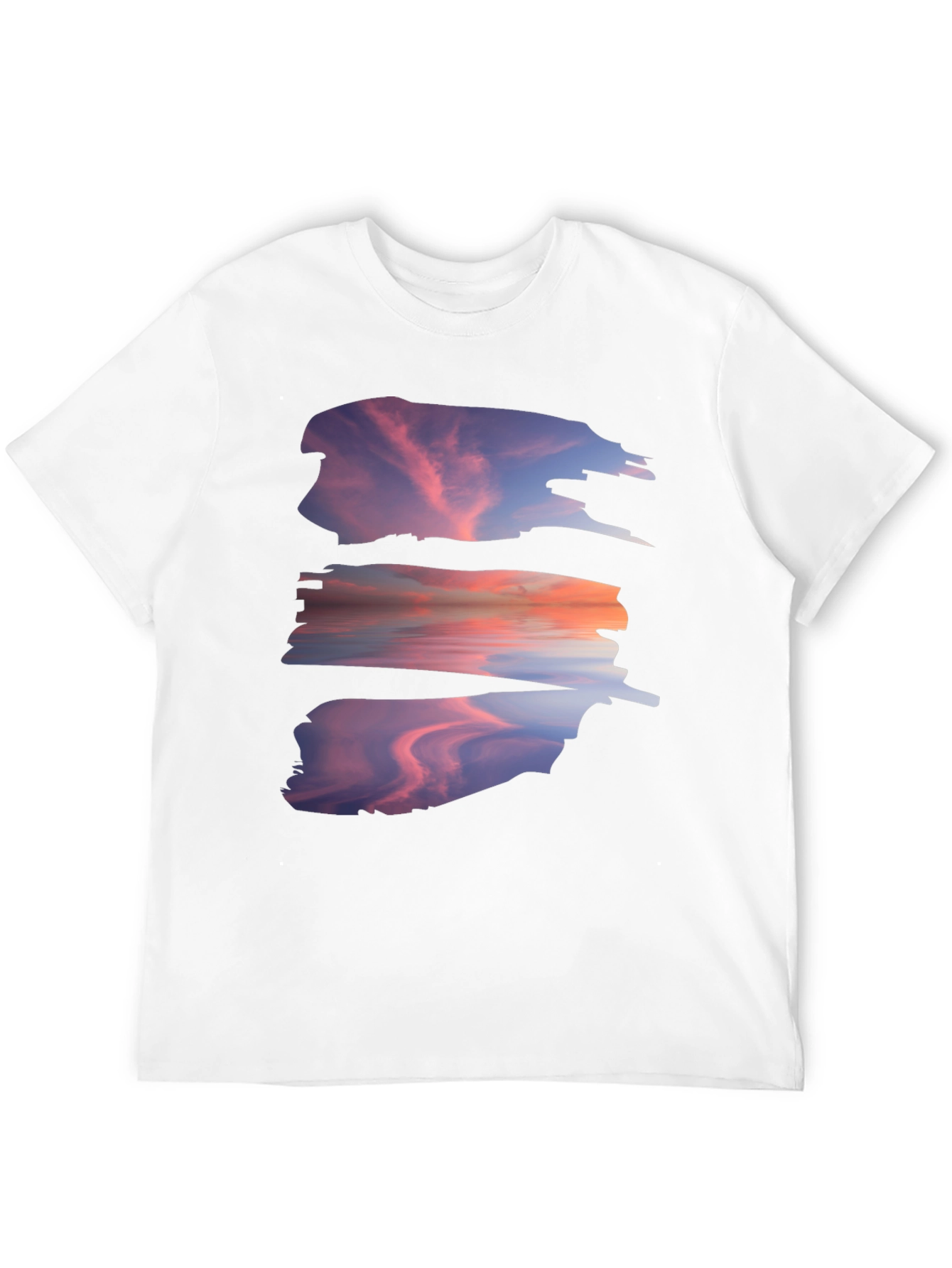 Sunset Reflection Graphic Tee - Black Cotton Blend