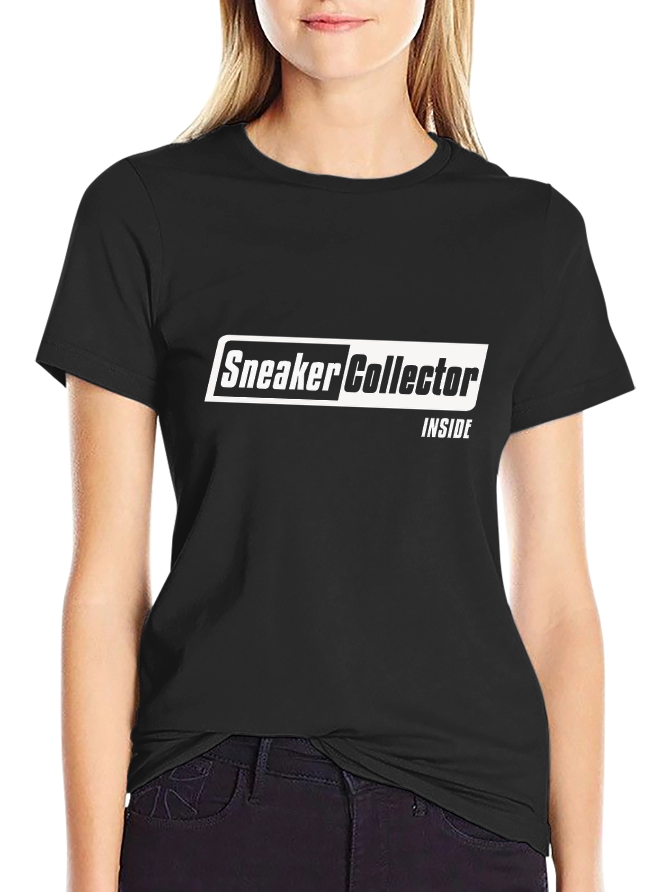 Sneaker Collector Inside Black T-Shirt