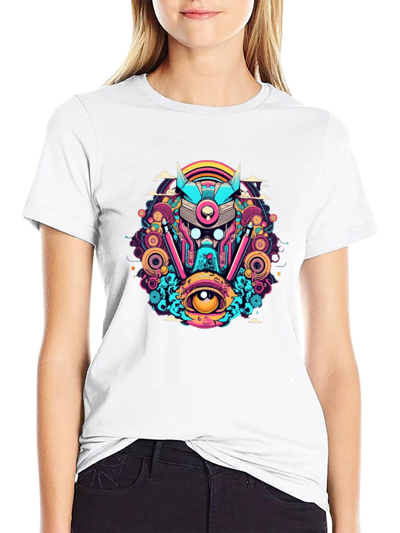 Cyberpunk Graphic T-Shirt - Vivid Design