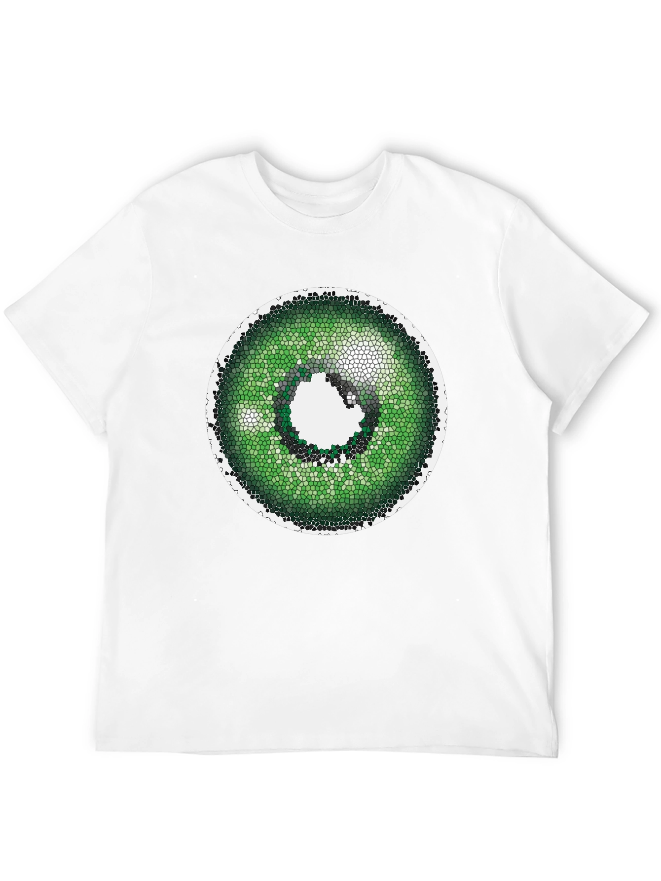 Green Eye T-Shirt - Unique Mosaic Design
