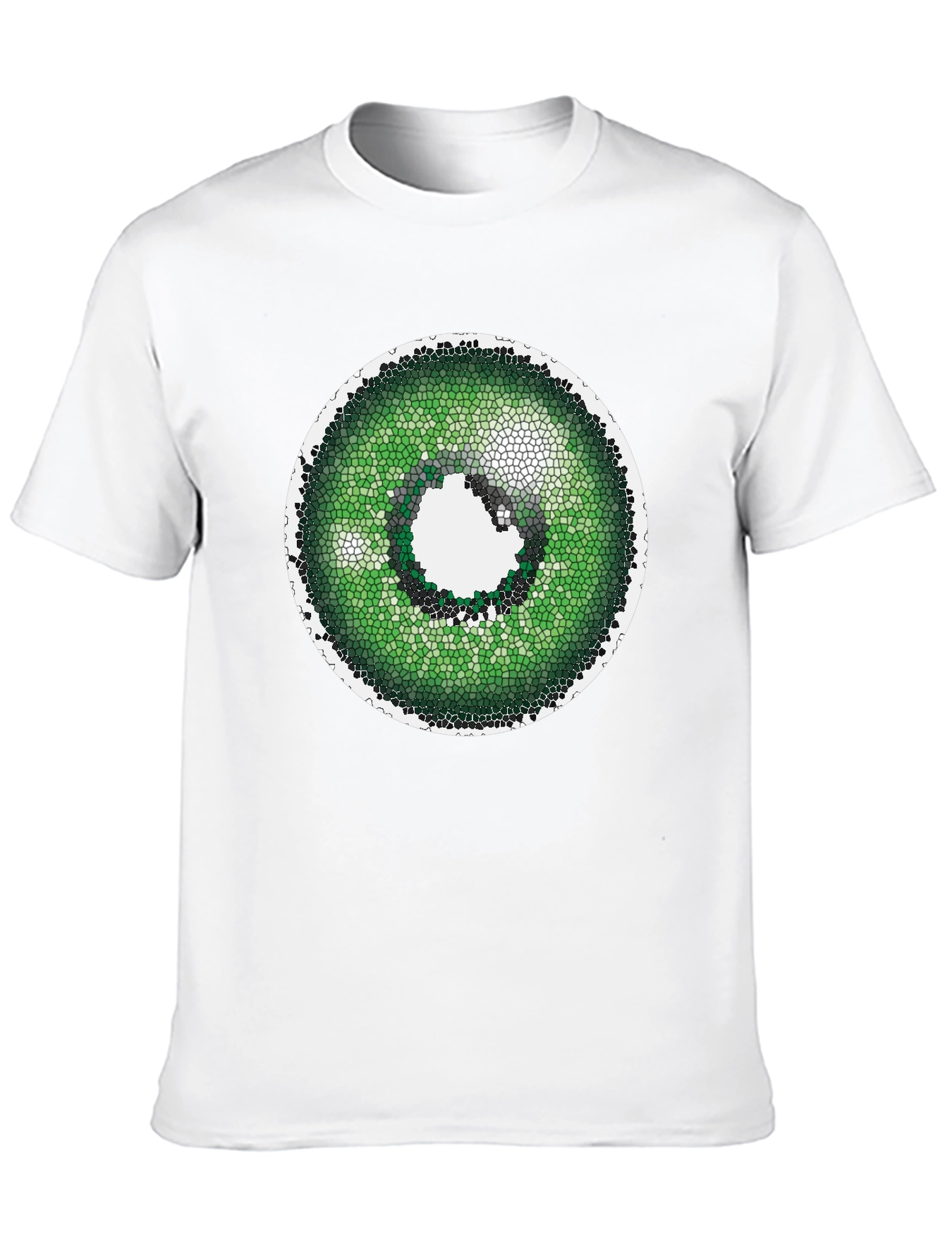 Green Eye T-Shirt - Unique Mosaic Design