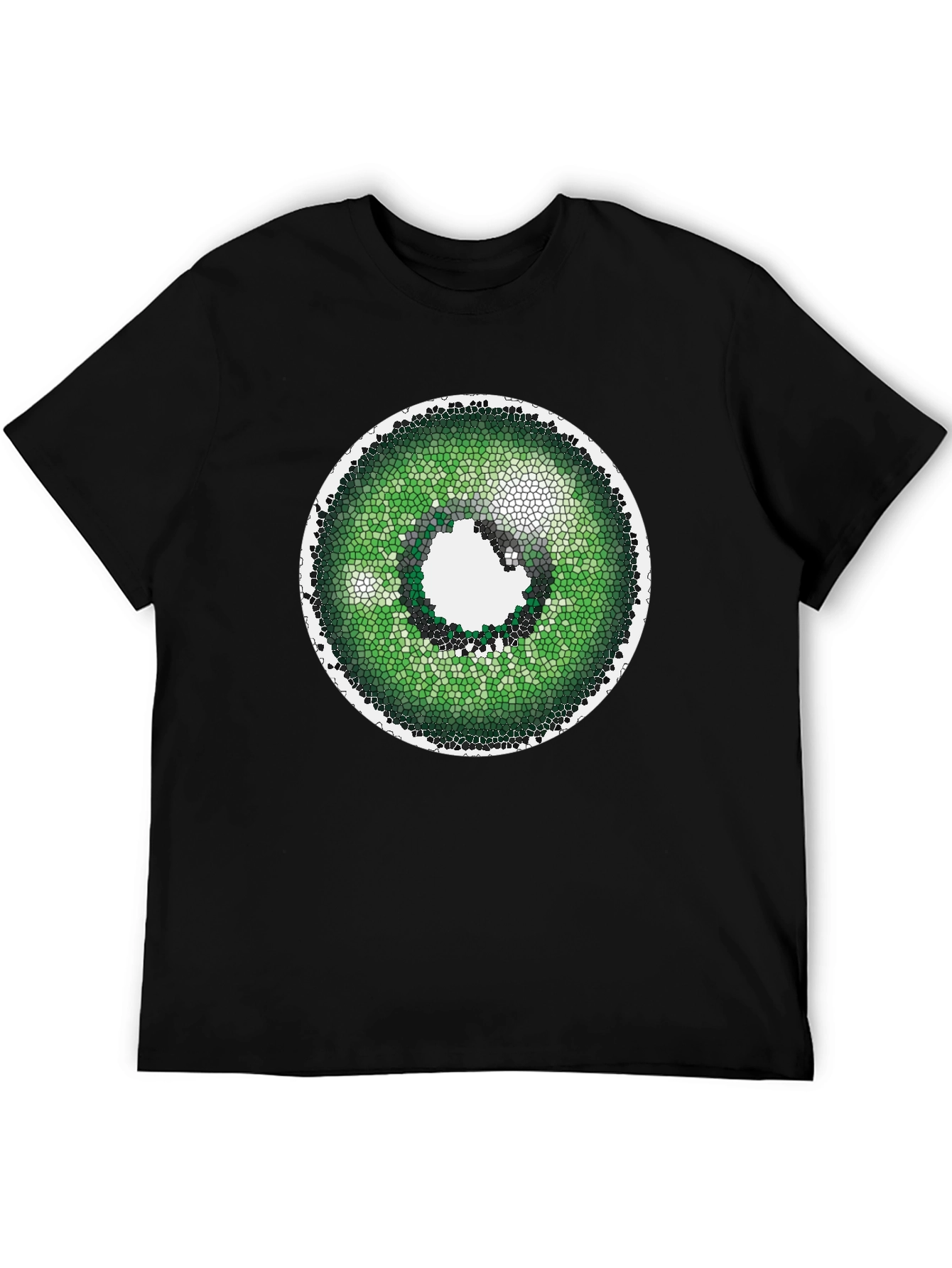 Green Eye T-Shirt - Unique Mosaic Design