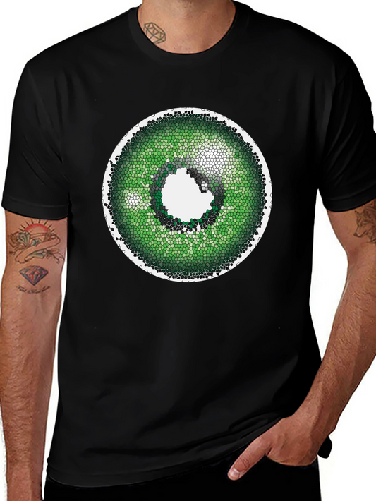 Green Eye T-Shirt - Unique Mosaic Design